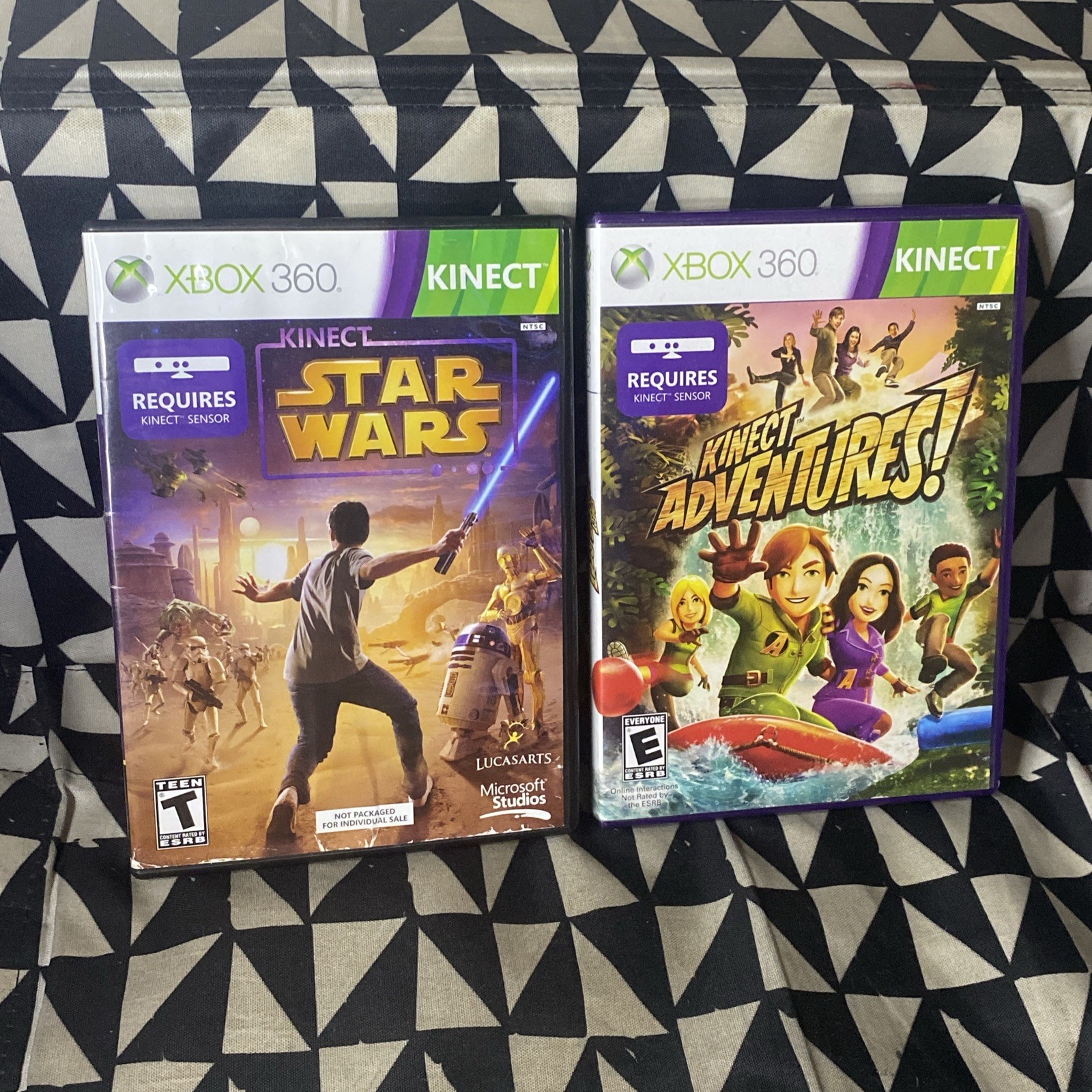 Xbox 360 Kinect Star Wars And Kinect Adventures – Video Game Lot Of 2