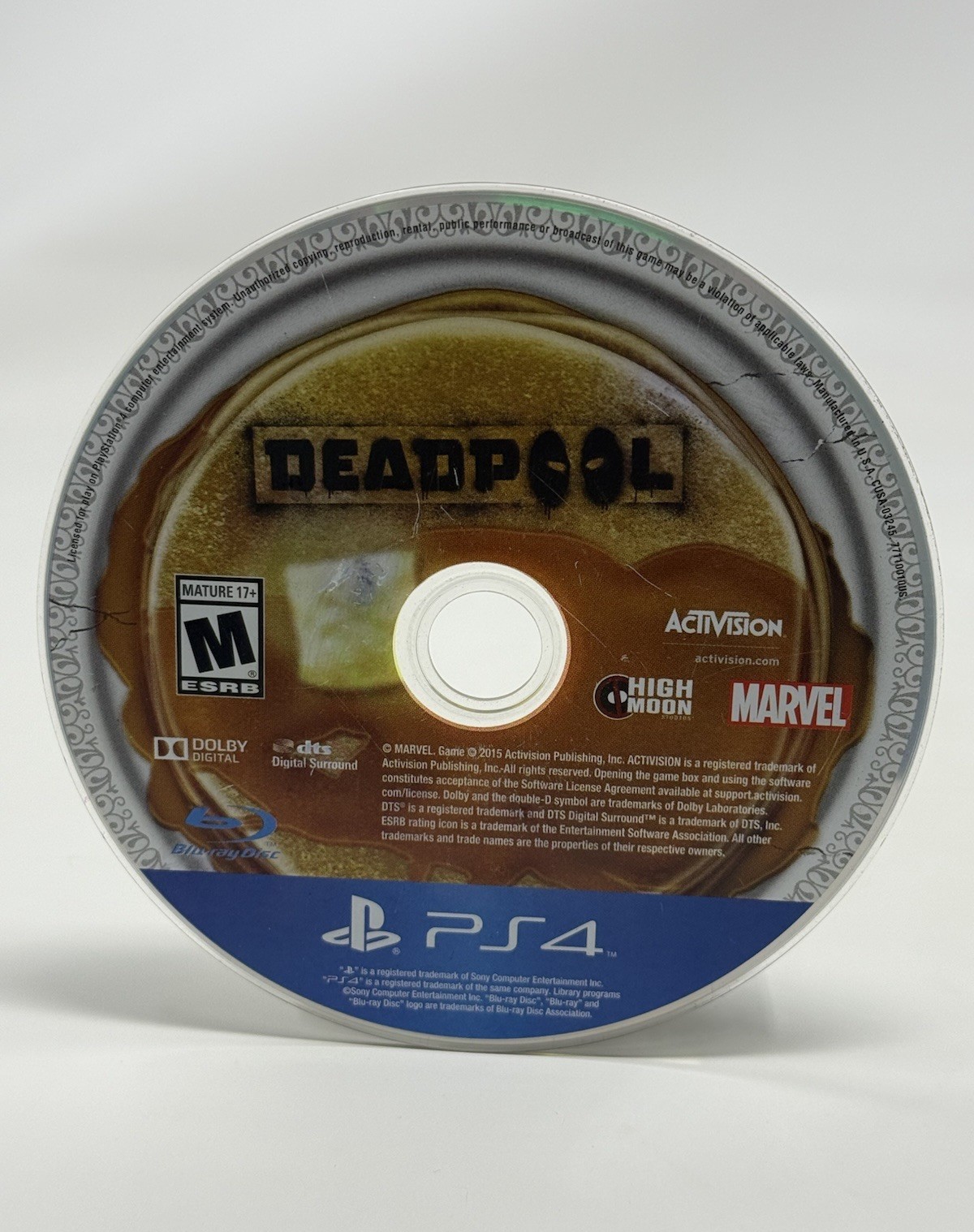 Deadpool PS4 PlayStation 4 Clean Disc Only Authentic Tested + Warranty Included