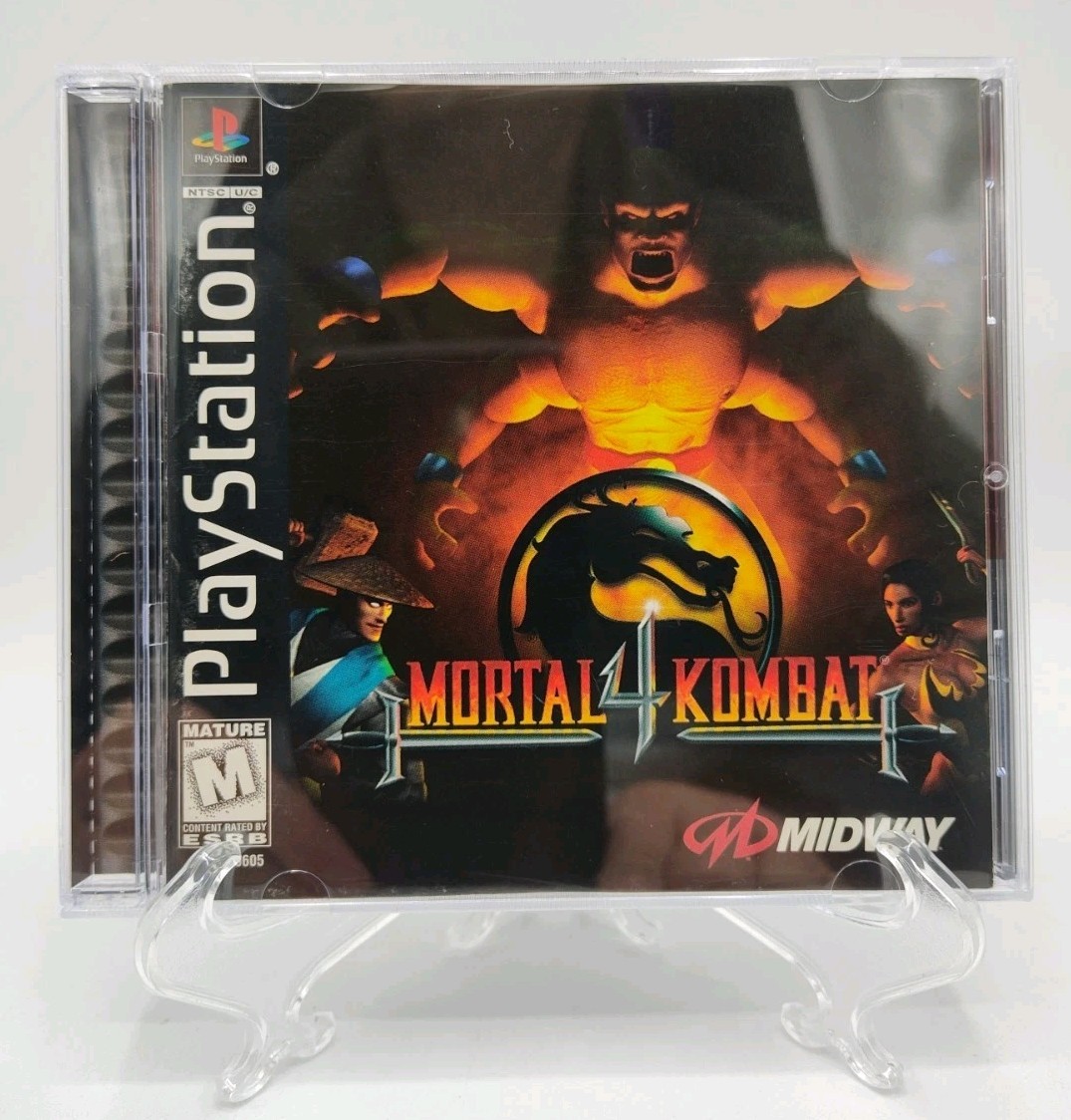 Mortal Kombat 4 – (PS1, 1997) *CIB w/ Reg Card + Case Protector* VGC* Tested!