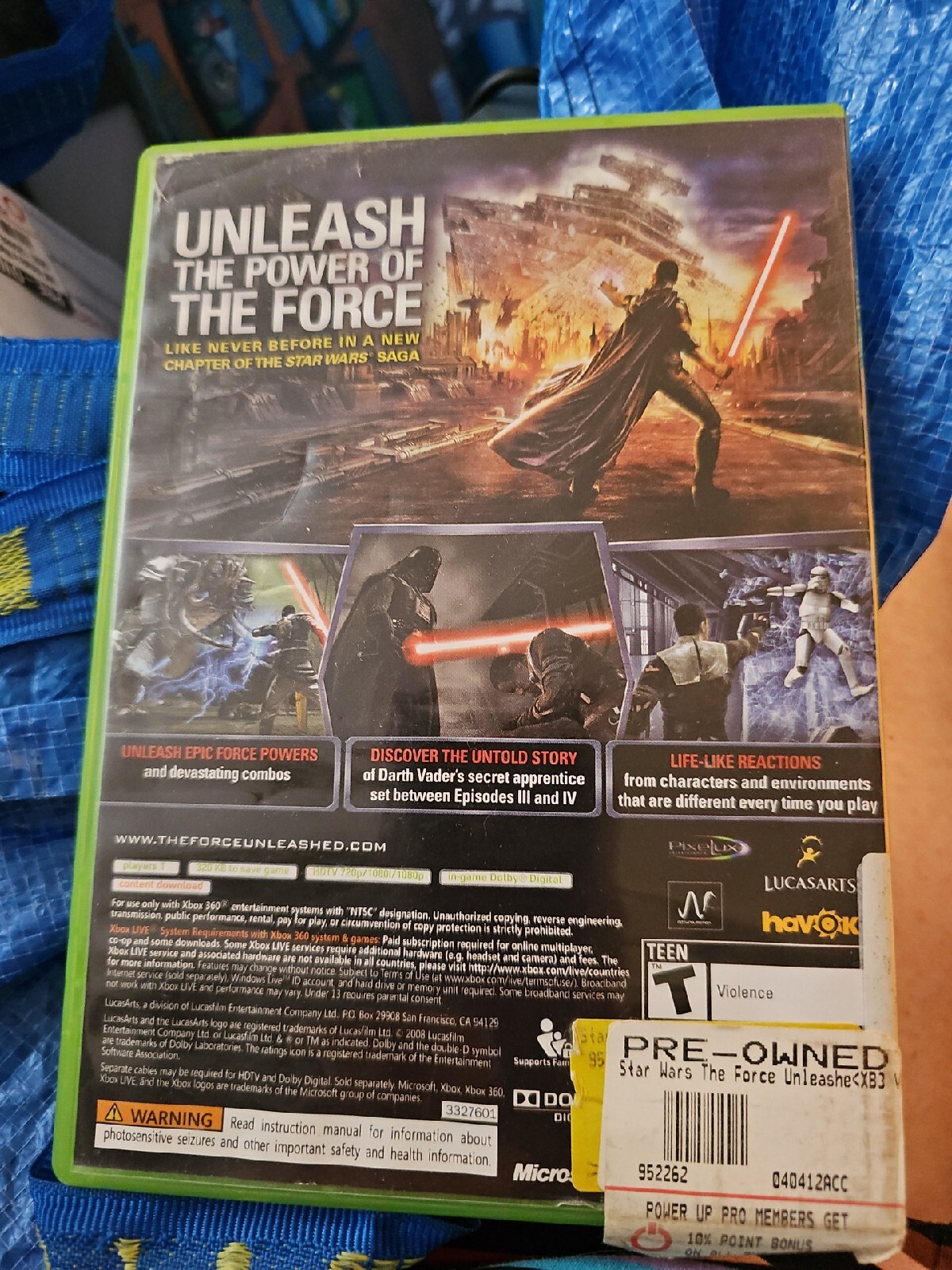 Star Wars: The Force Unleashed (Microsoft Xbox 360, 2008)