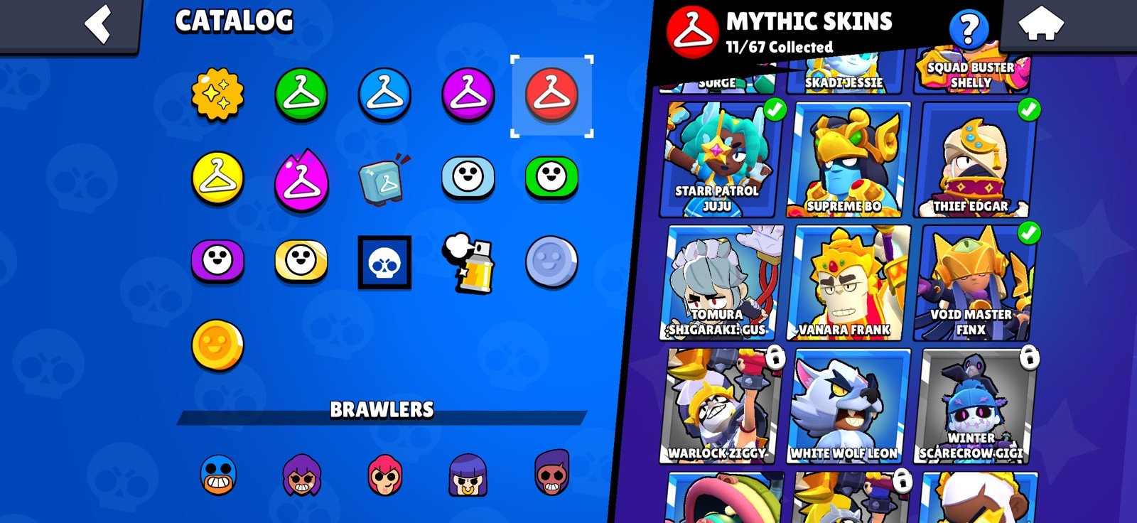 58.6K TROPHY/30Max Brawler/24Hyper/ 90/104Brawler/3 LEG/11 Mithic/51 Epic/Cheap