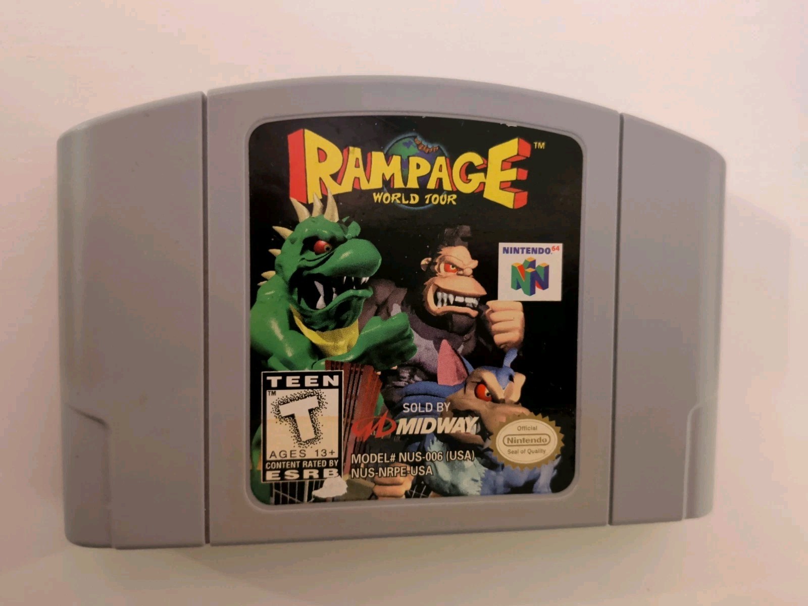 Rampage World Tour Nintendo 64 N64 authentic Loose Cartridge