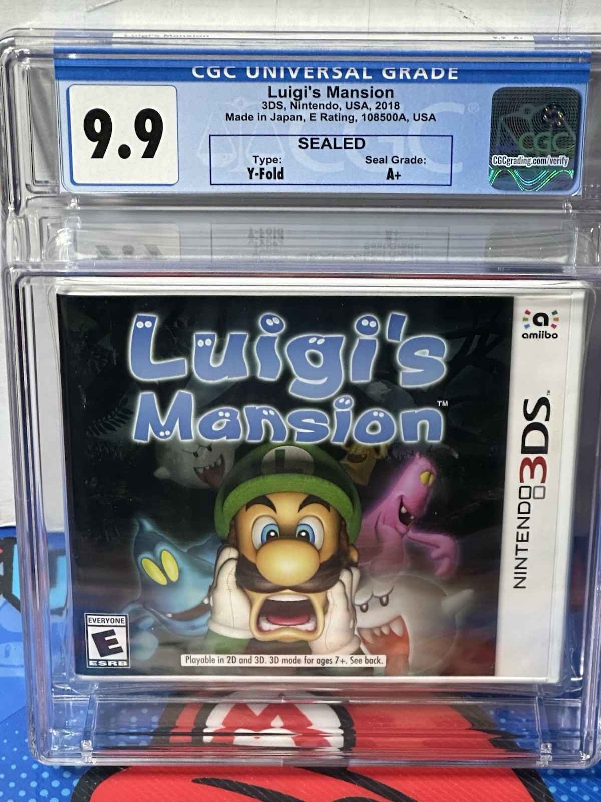 Nintendo 3DS Game LUIGI’S MANSION – CGC GRADED 9.9 A+ NEW & Sealed!