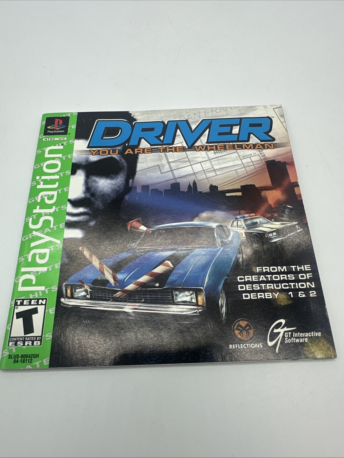 Driver: You Are the Wheelman PS1 T-Teen NTSC-U/C w/ Registration Card &Manual