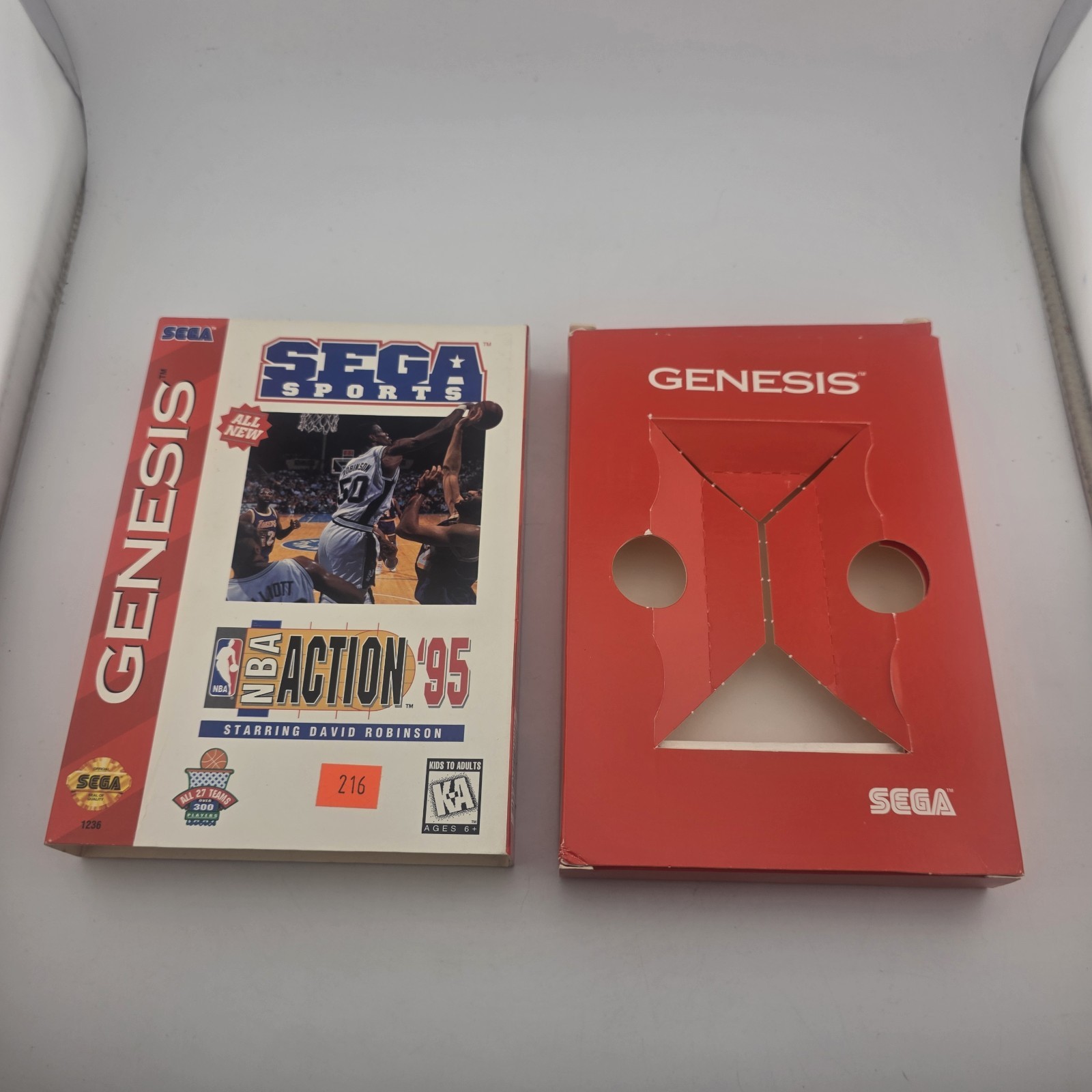 NBA Action 95 Starring David Robinson – Sega Genesis Complete CIB – Tested