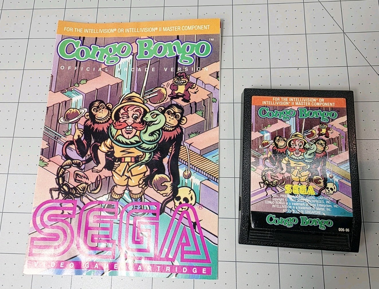 Rare Intellivision CONGO BONGO – Sega – With Manual
