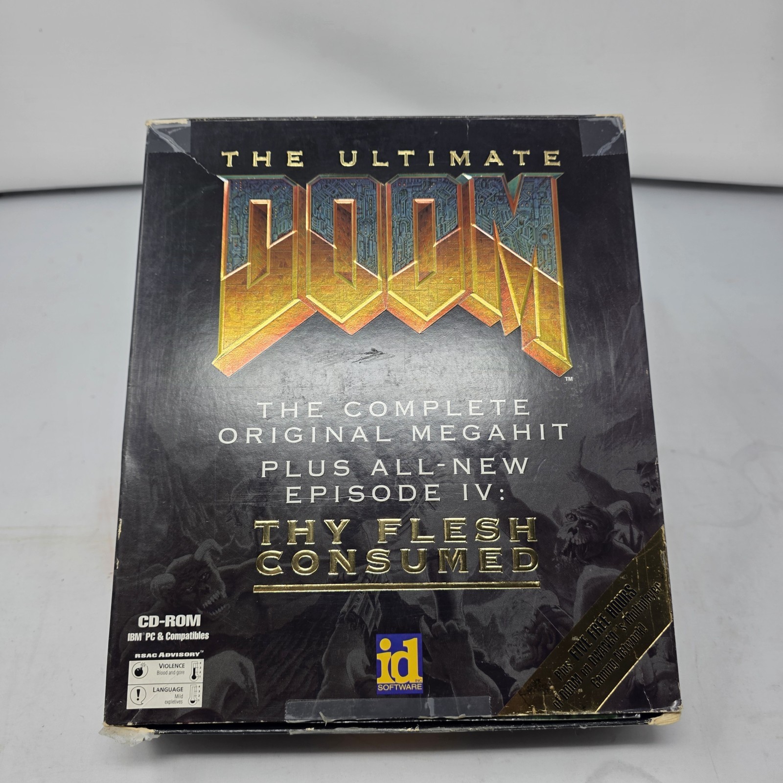 The Ultimate Doom PC Big Box 1995 CIB Complete w/ Poster Receipt Strategy Guide