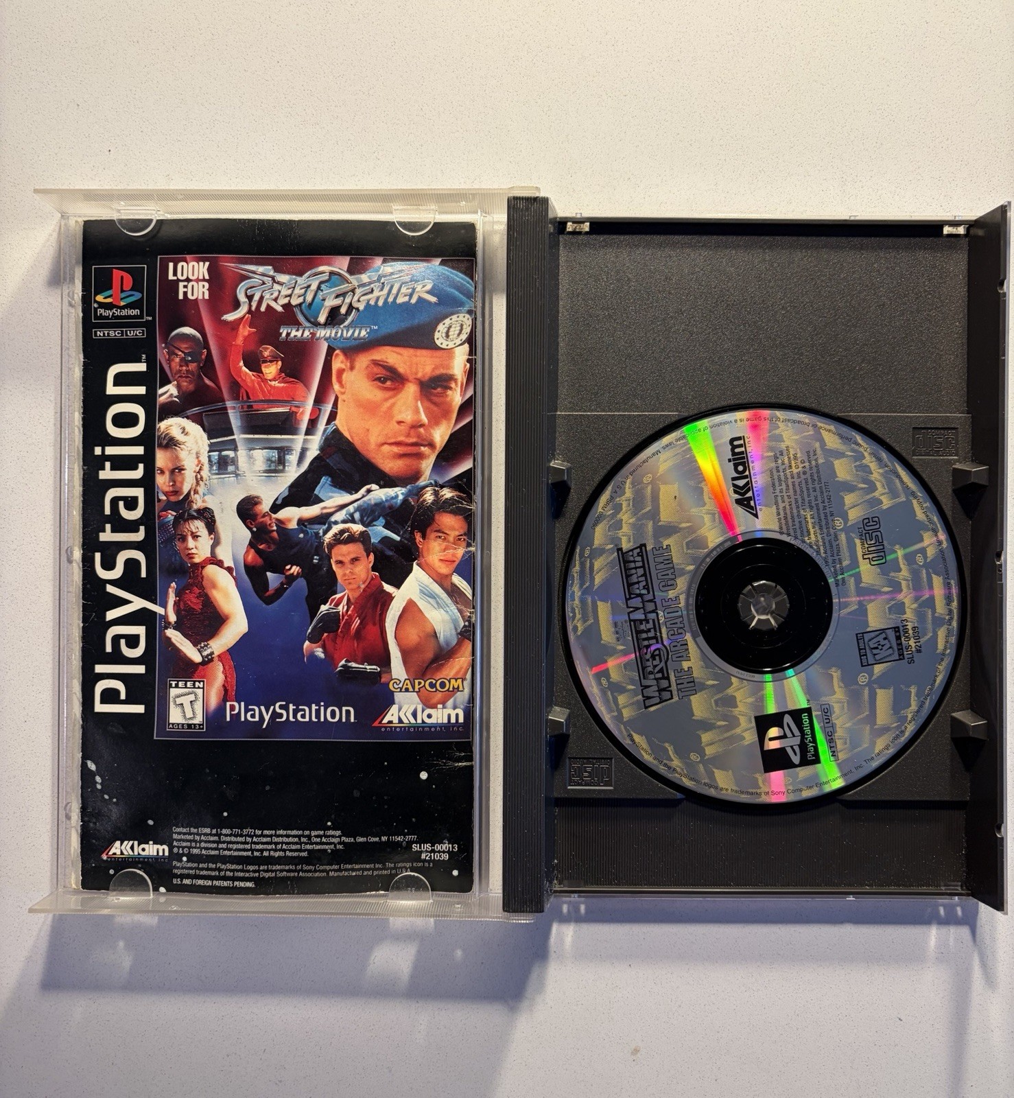 WWF Wrestlemania The Arcade Game Long Box PS1 + Registration Card Complete