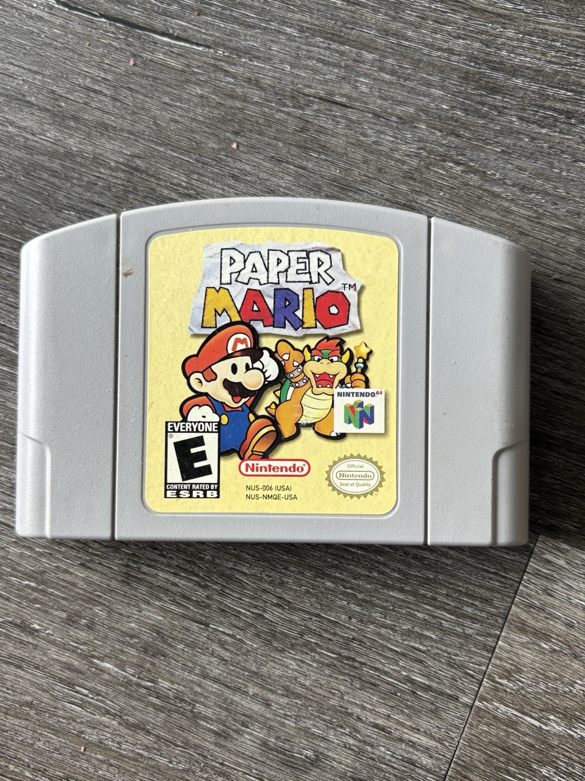 Paper Mario Nintendo 64 N64 Original Game Cartridge Authentic Tested NUS-006