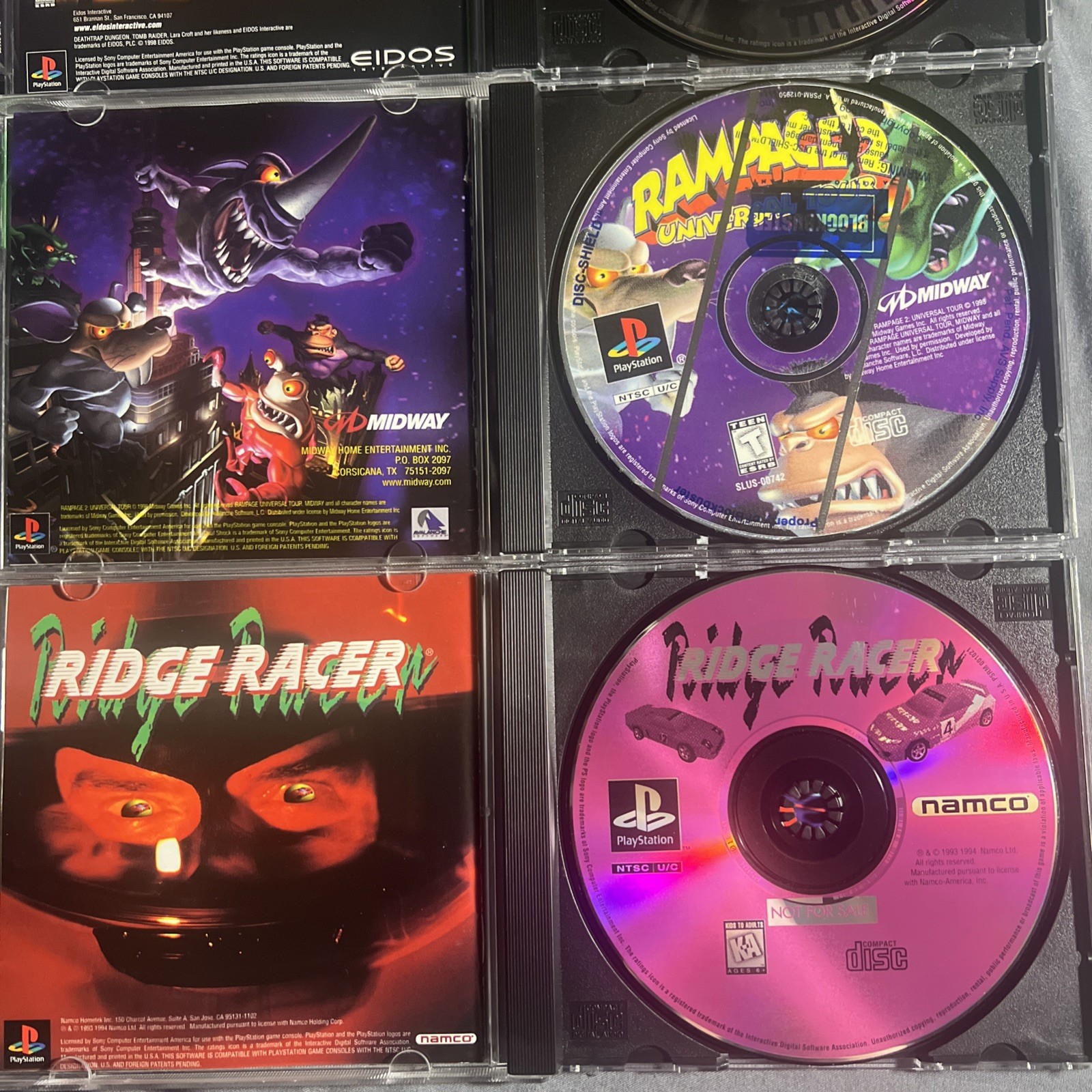 PS1 GAME LOT OF 16 MOSTLY CIB TESTED AND WORKING