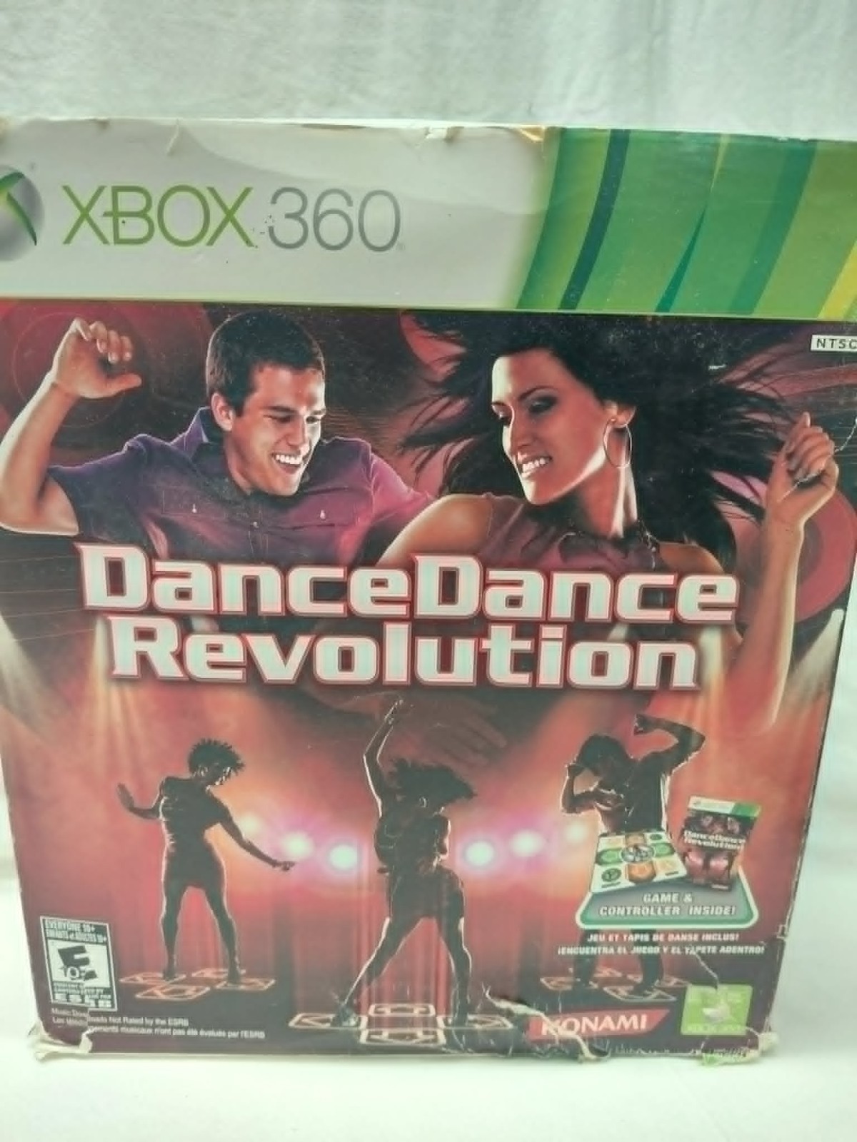 Dance Dance Revolution DDR Pad Controller & Game Bundle Xbox 360 TESTED