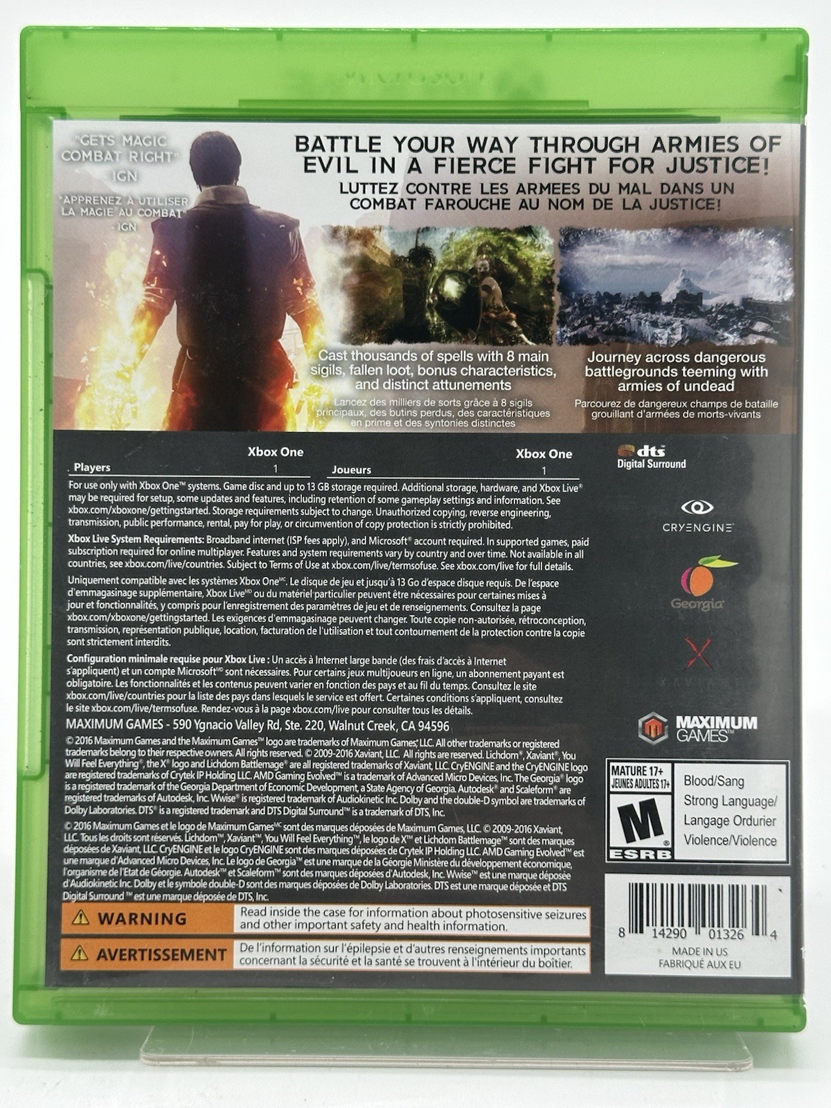 Lichdom: Battlemage (Microsoft Xbox One, 2016) VGC! Tested! 🔥 Free Shipping!