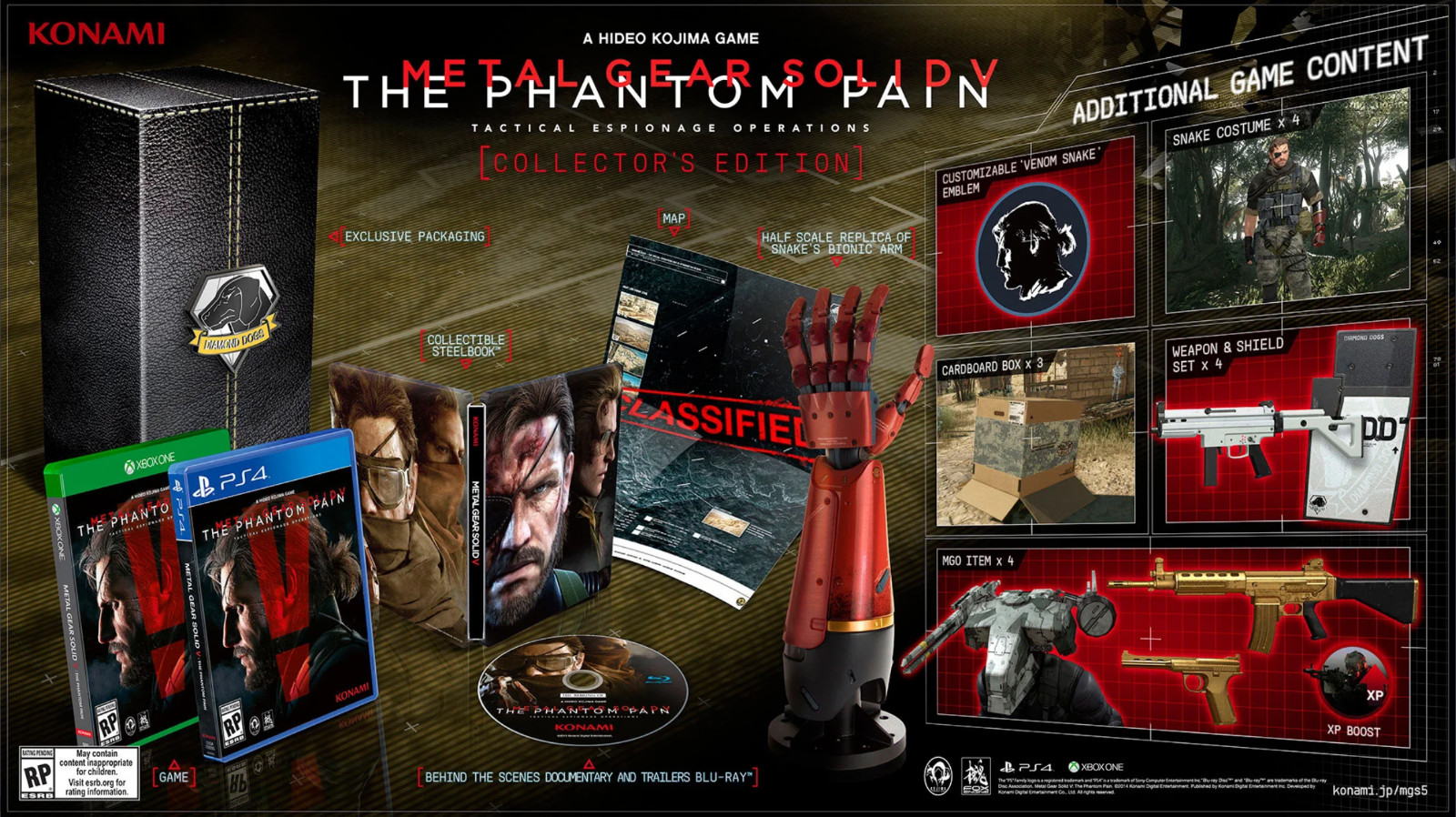 XBOX ONE METAL GEAR SOLID V THE PHANTOM PAIN COLLECTOR’S EDITION-NEW/UNOPENED