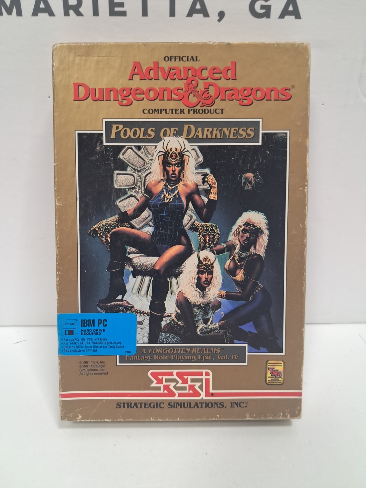 Advanced Dungeons & Dragons – POOLS OF DARKNESS – w/Box – IBM PC Game 1991