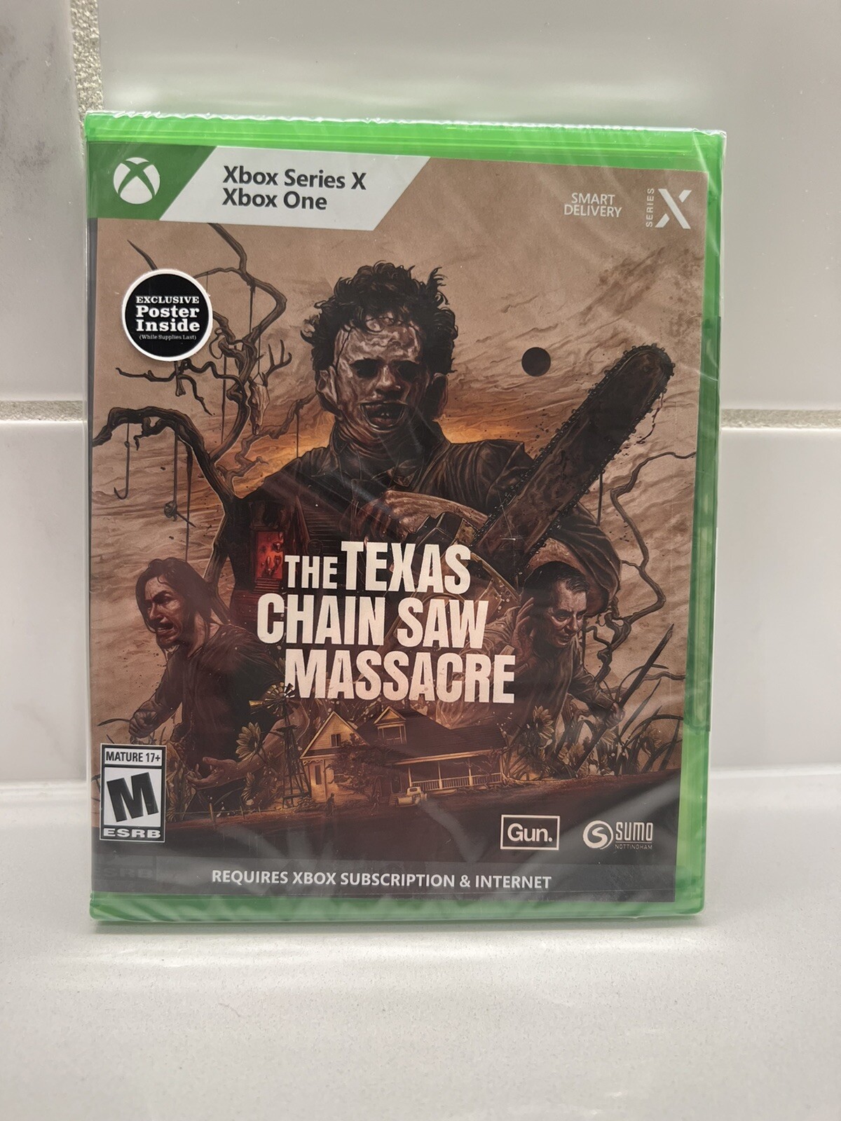 Microsoft XBOX One Series X Texas Chainsaw Massacre Game with Poster SEALED NEW