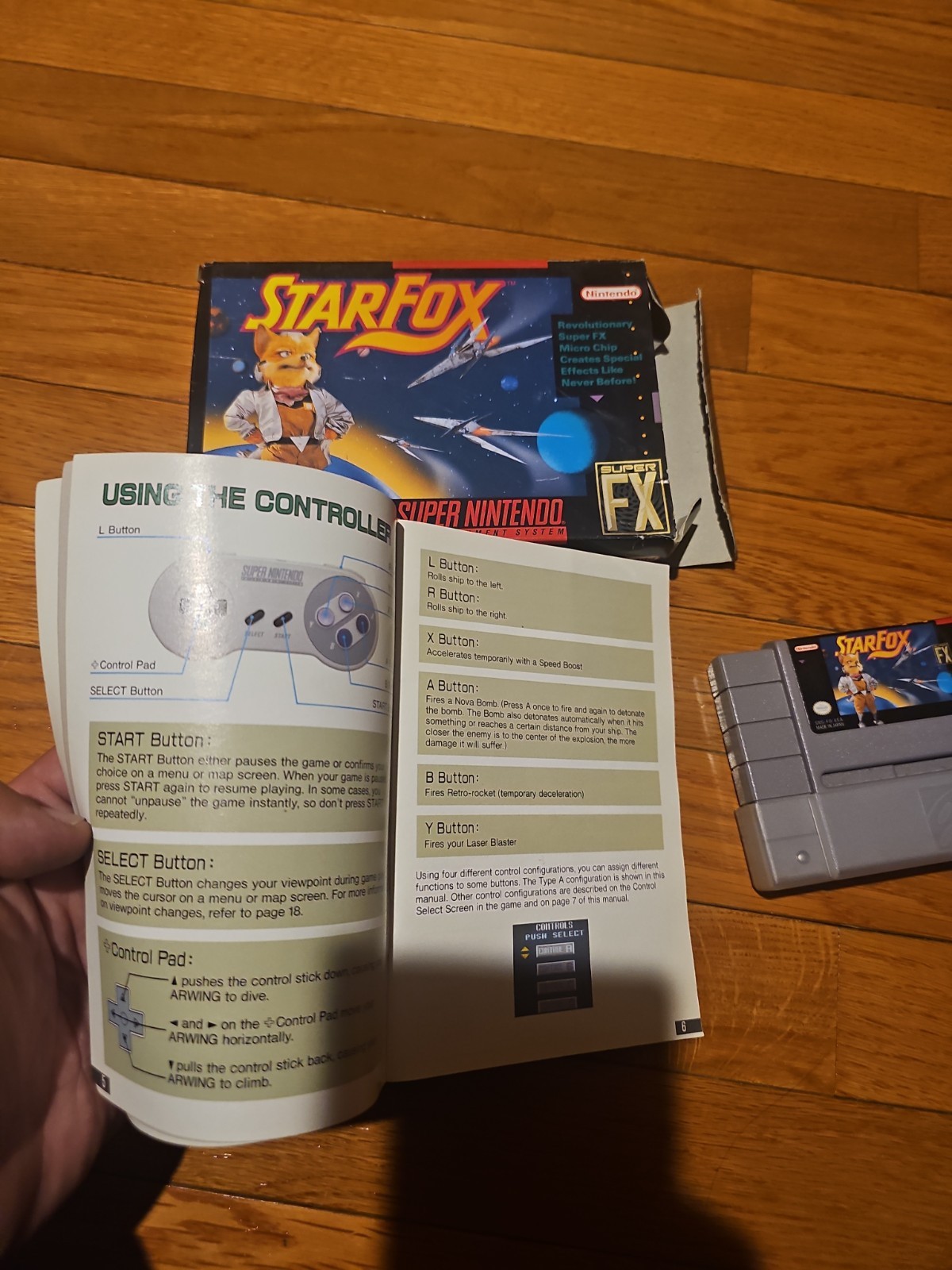 Star Fox Super Nintendo Game Very Good Condition Collectible Super FX Manual Box