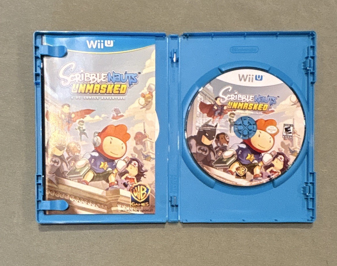 WB Games Scribblenauts Unmasked DC Comics Adventure Wii U 2013 E10+ NTSC
