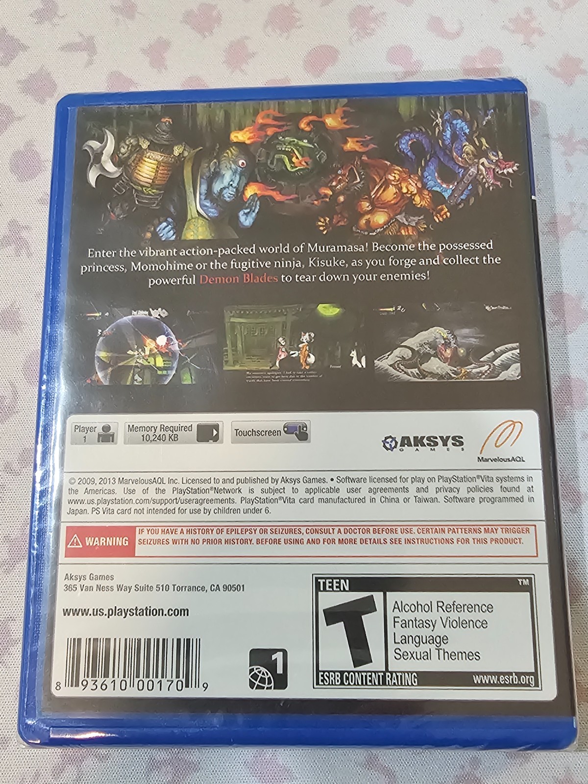 Muramasa Rebirth (Sony PlayStation Vita, 2013) NEW SEALED