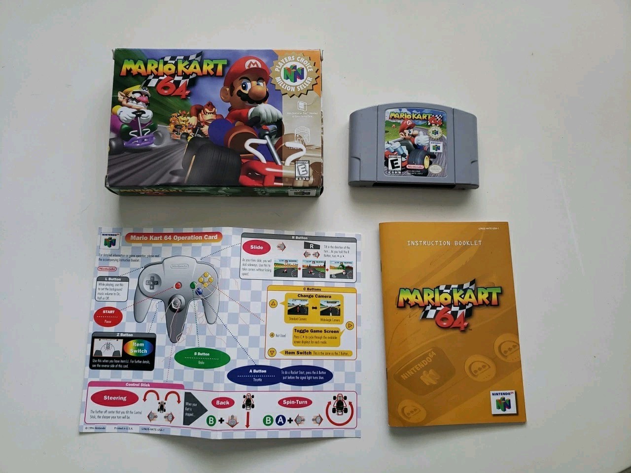 Mario Kart 64 (Nintendo 64, 1997)-CIB- TESTED AND WORKING- AUTHENTIC