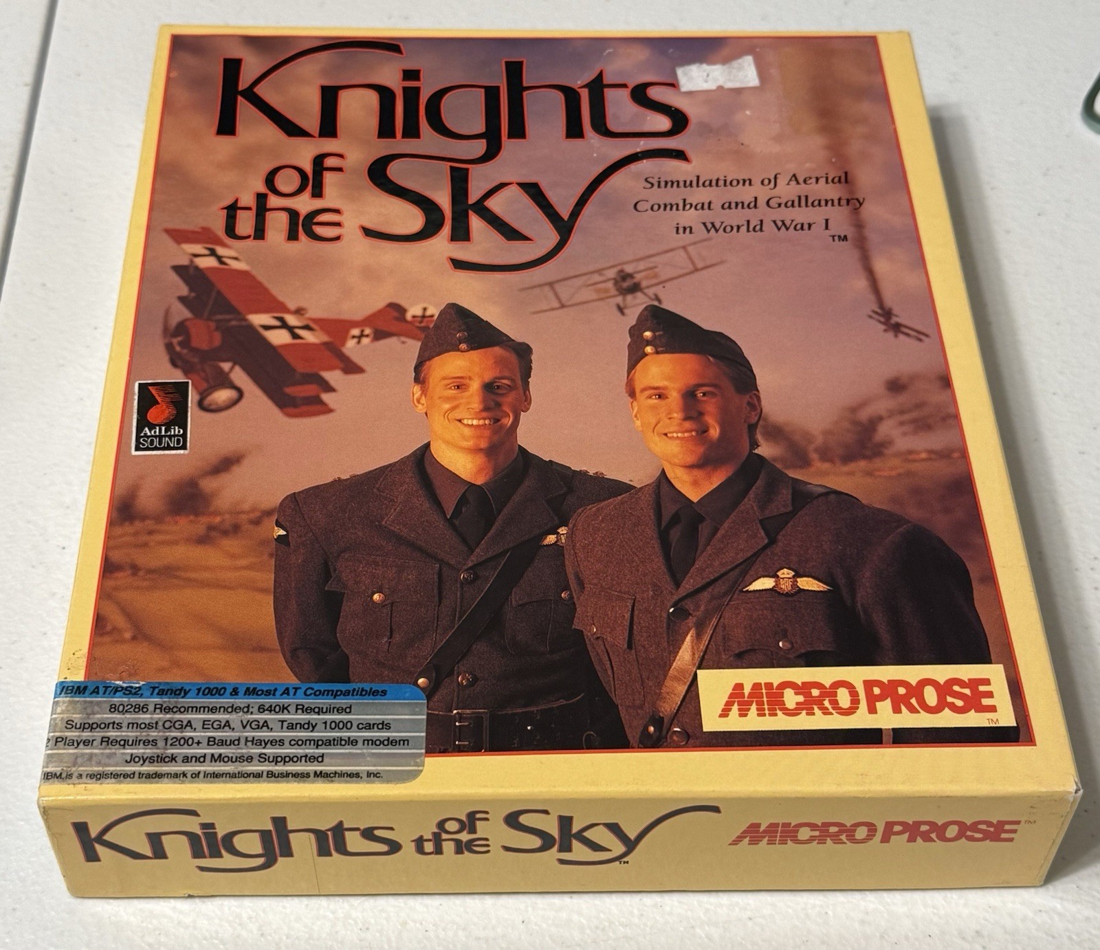Knights of the Sky (IBM PC – Tandy 1000 – AT Comp) Complete With Many Inserts