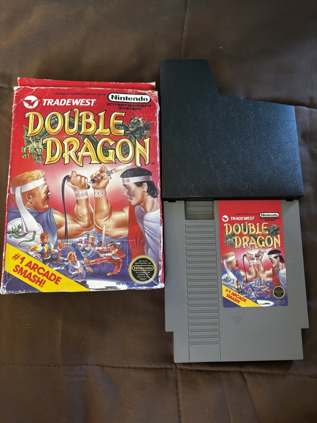 1988 Nintendo NES Double Dragon Box & Cartridge No Manual Vintage