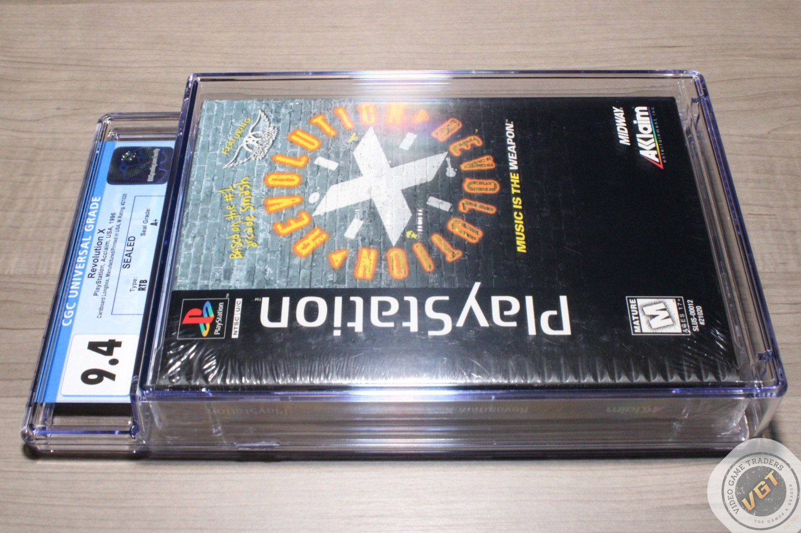 CGC 9.4 A+ – Revolution X Longbox PlayStation 1, PS1 1996 NEW!