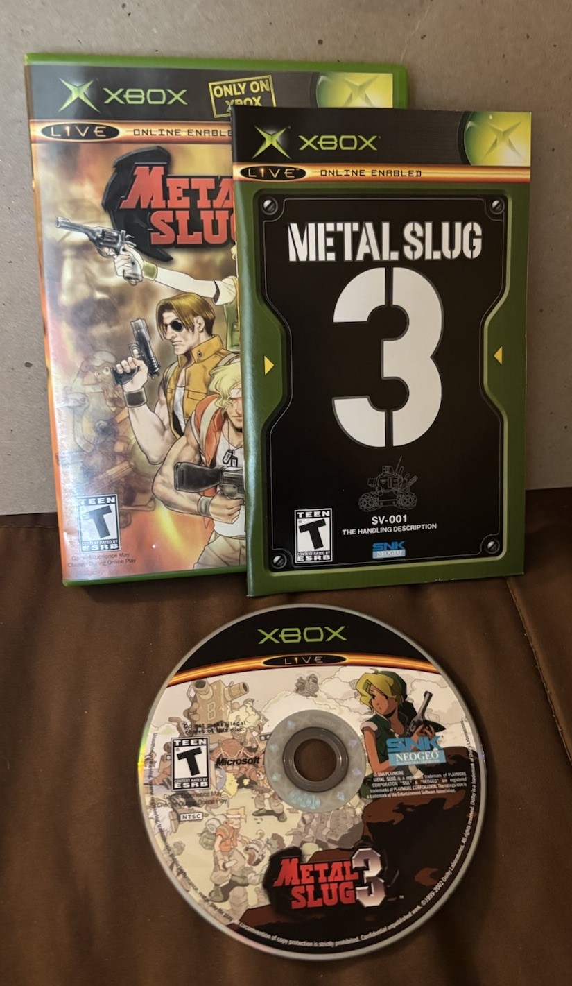 Metal Slug 3 (Microsoft Xbox, 2004) CIB