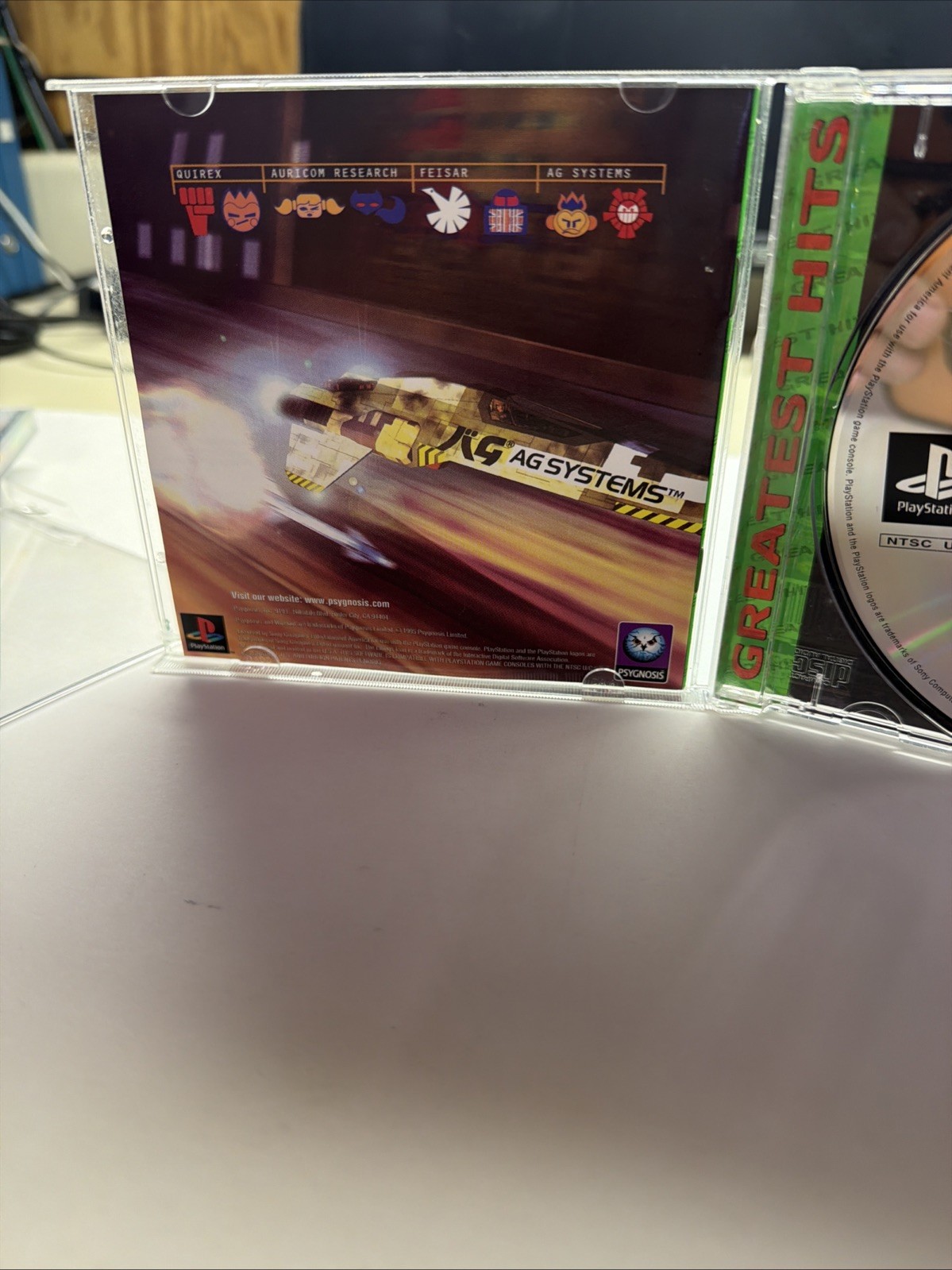 Wipeout Ballistic Antigravity Racing PS1 Greatest Hits Complete Tested Working
