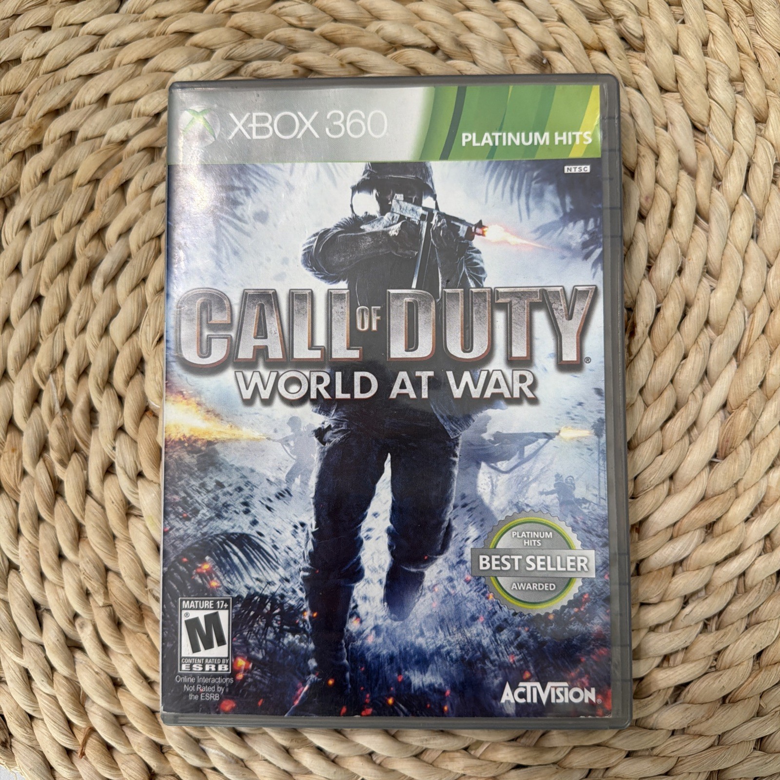 Call of Duty World at War Platinum Hits (Xbox 360, 2008) Complete CIB Authentic