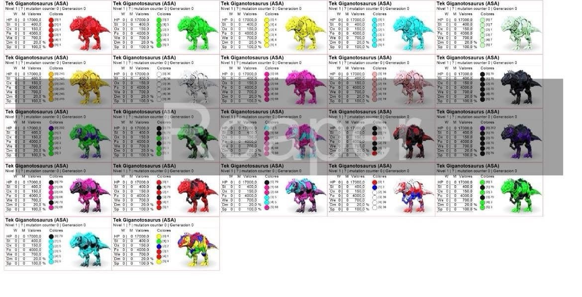 Ark Survival Ascended Pve PC/XBOX/PS5 Level One Tek Giga Female Clone