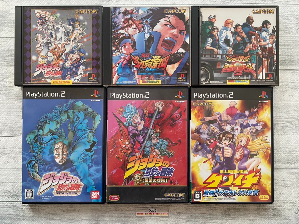 SONY PS 1 2 JoJo’s Bizarre Adventure & Shiritsu Justice Gakuen 1 2 & Kenichi