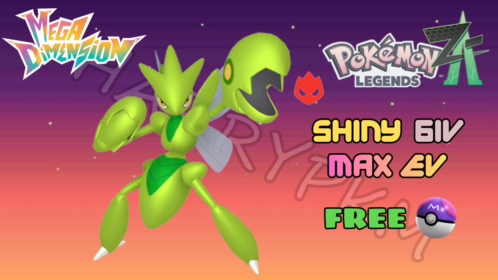 ✨SHINY ALPHA SCIZOR✨6IV MAX EV⭐POKEMON LEGENDS ZA