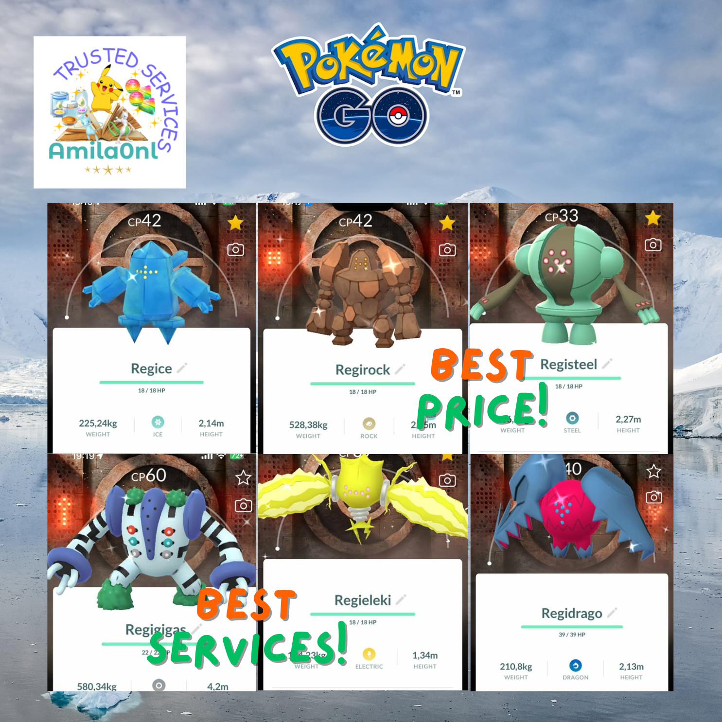 Pokémon Go✿Shiny Legendary Special Background 2025 LEVEL 1-PTC OR TR✿DE 20K