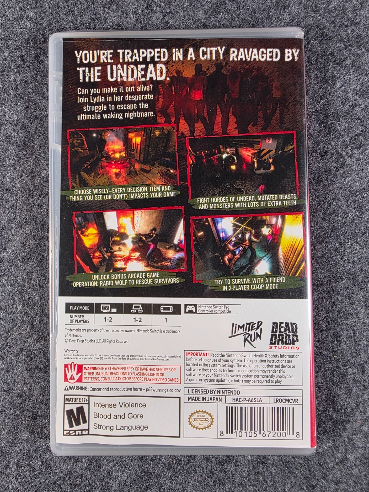 Outbreak Contagious Memories Nintendo Switch Sealed Limited Run Games LRG