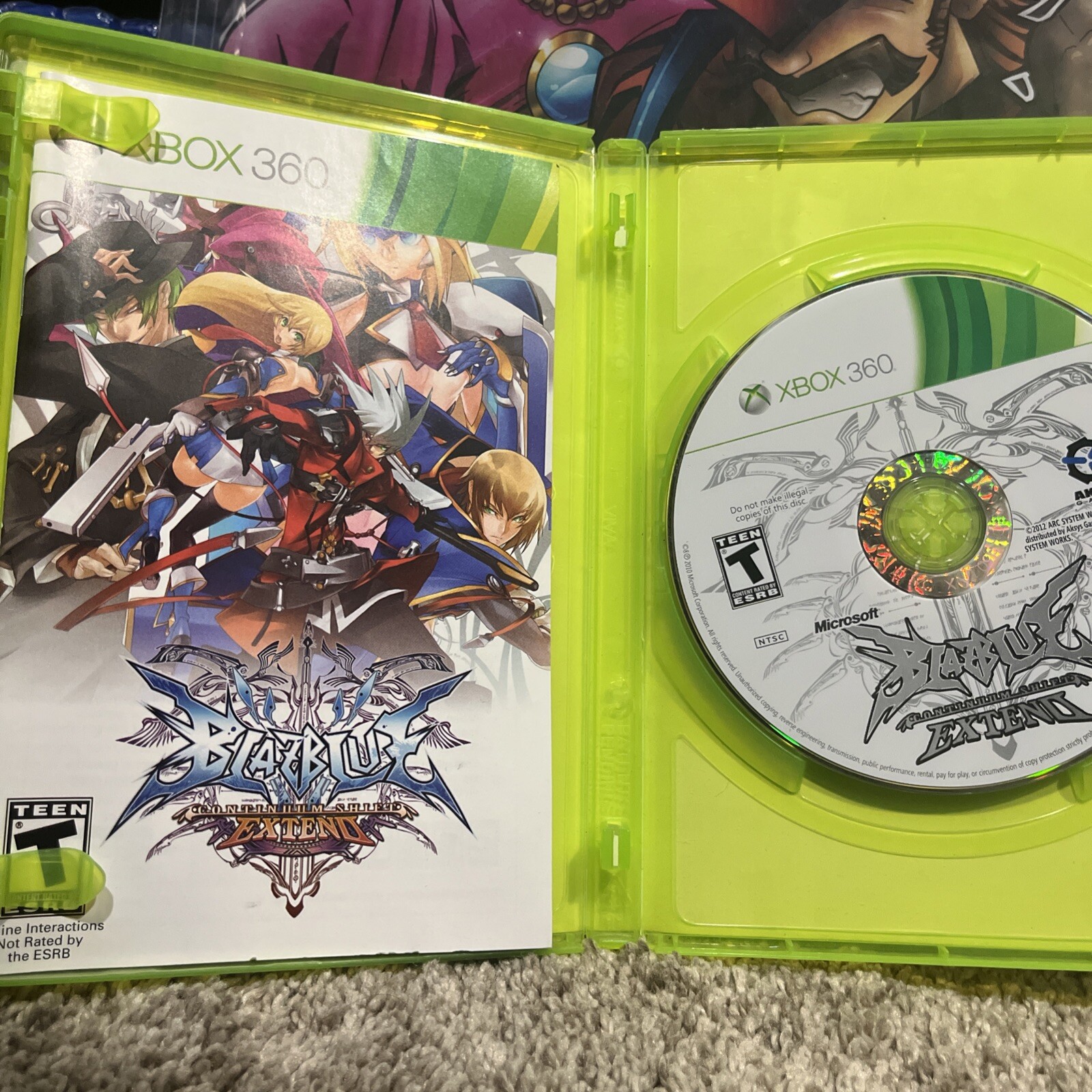 Xbox 360 Blazblue Continuum Shift Extend CIB