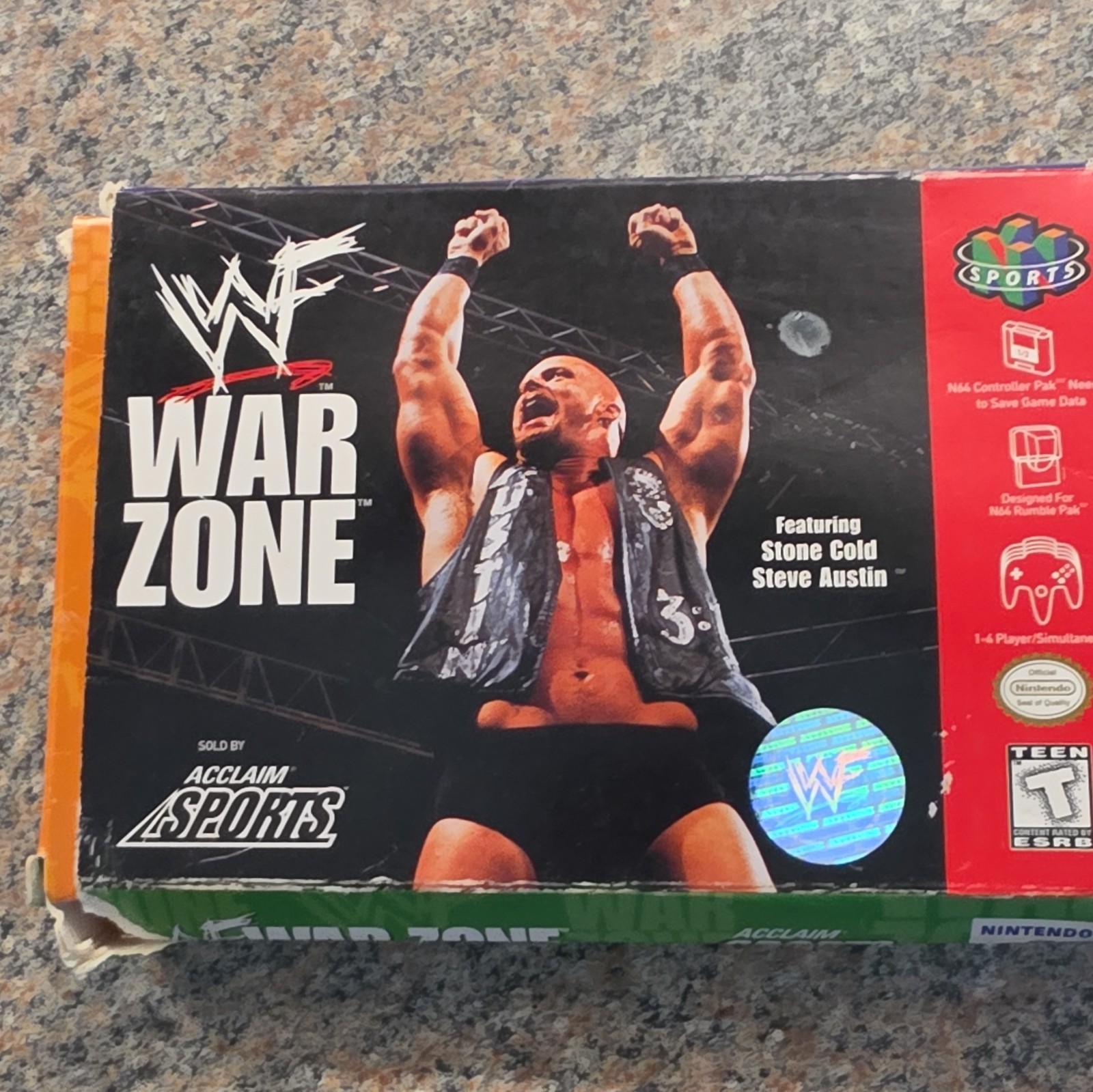 Acclaim Sports WWF War Zone Nintendo 64 N64 Complete in Box w/ Manual T NTSC