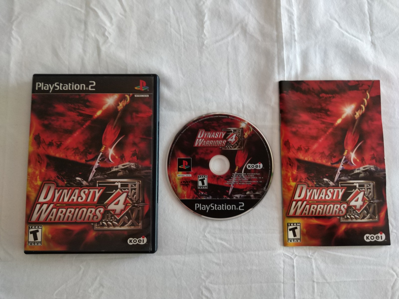 Dynasty Warriors 4 – (PS2, 2003) CIB Compete Black Label Tested Playstation 2