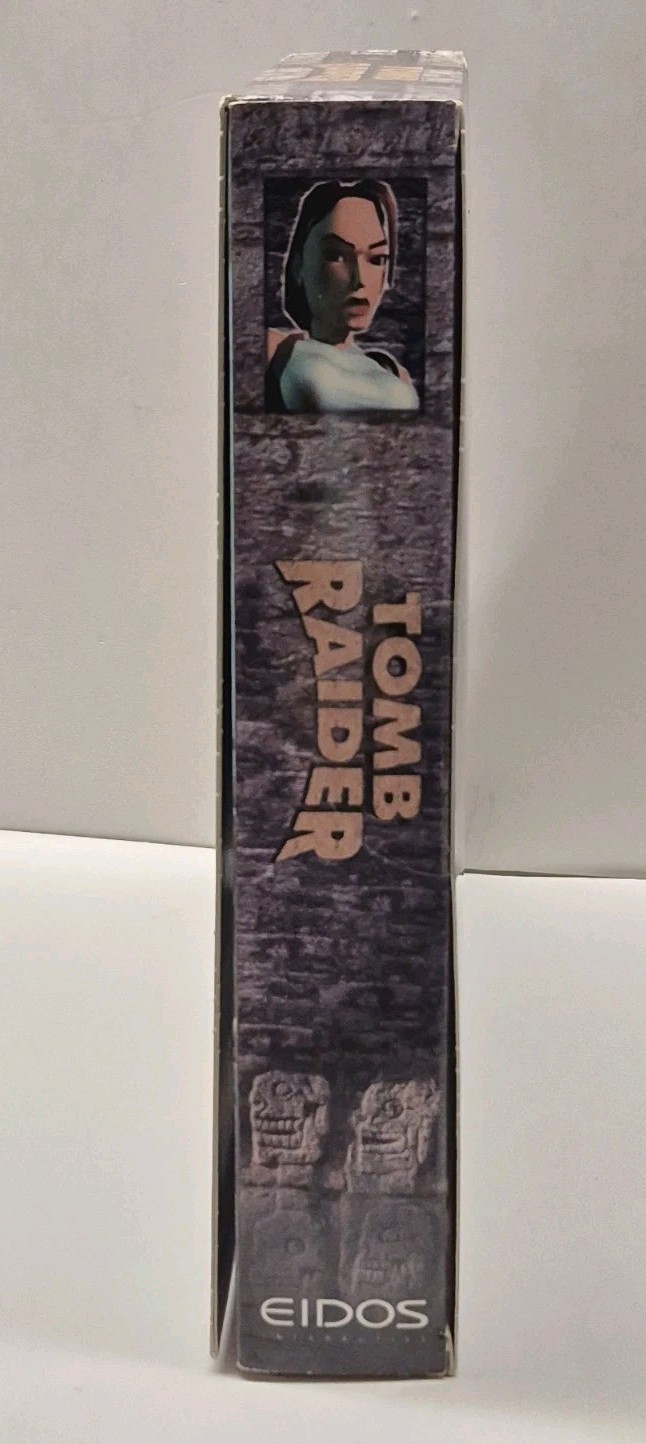 1996 Tomb Raider Trapezoid Box Big Box PC Game Vintage D0S 6.0 Win 95. 1st Ed.