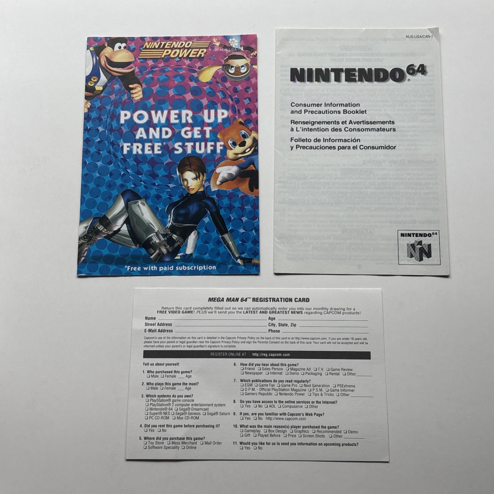 Mega Man Nintendo 64 N64 Authentic 100% Complete In Box CIB Reg Card Authentic