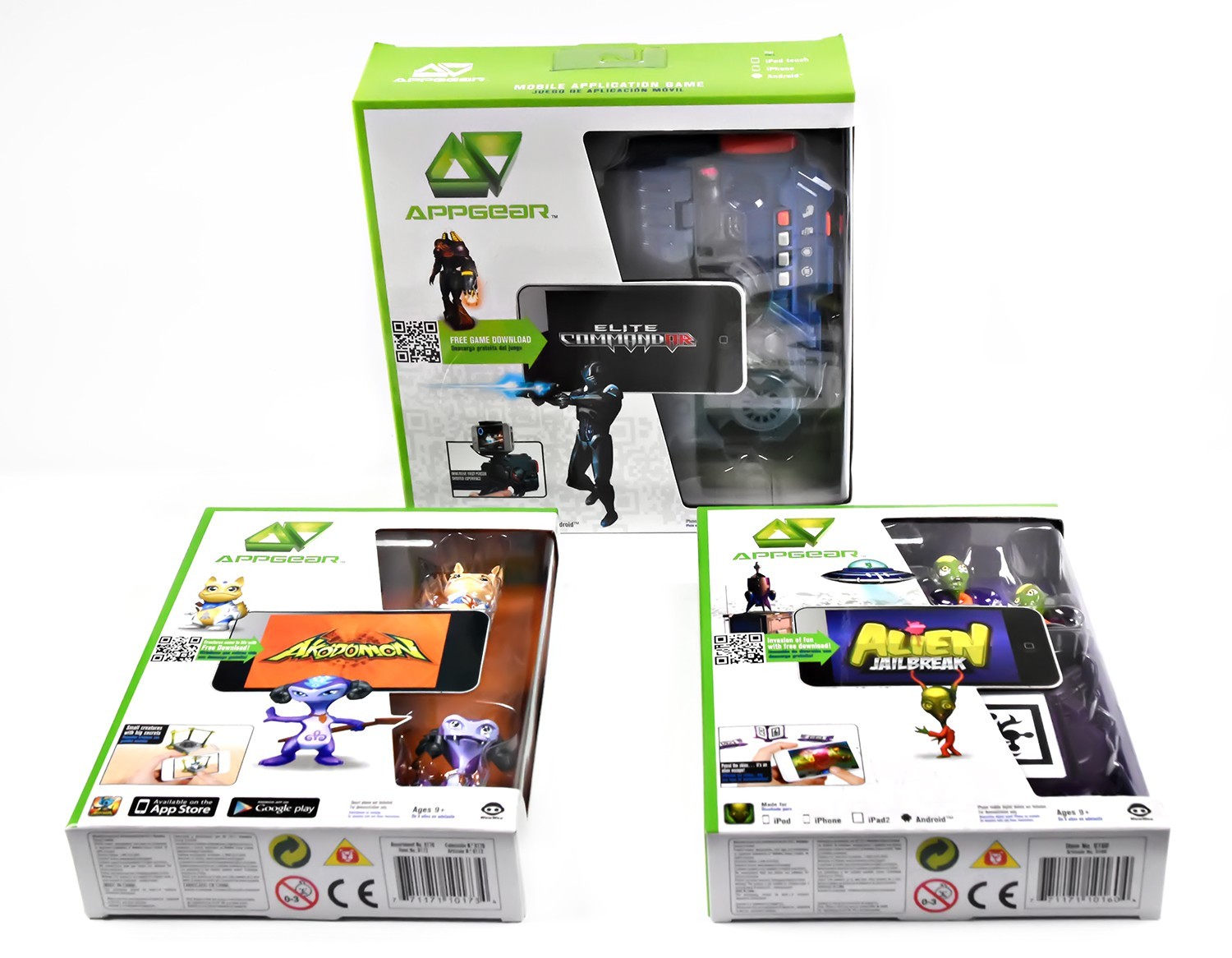 Mobile Game Set ALIEN, AKODOMON, COMMANDAR for iPad iPhone Android New –A5