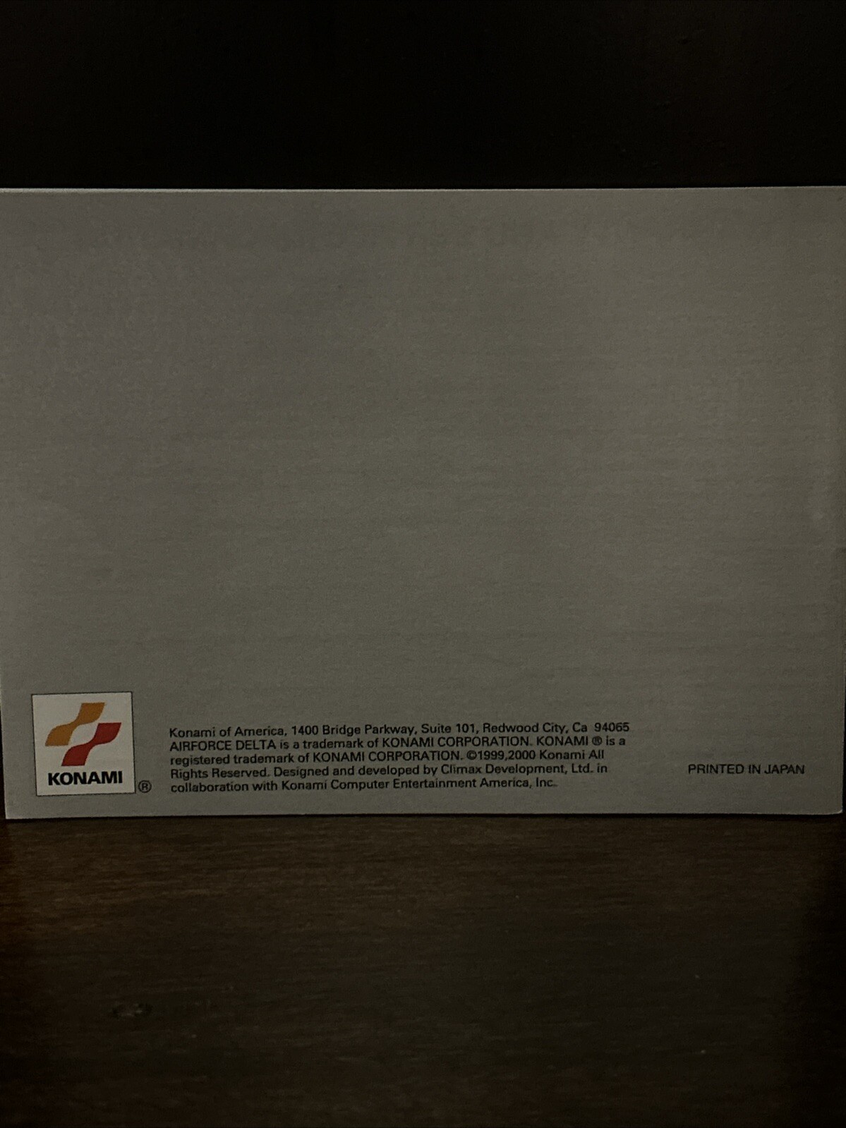 AirForce Delta SUPER RARE Nintendo GameBoy Color NM H-SEAM VARIANT!
