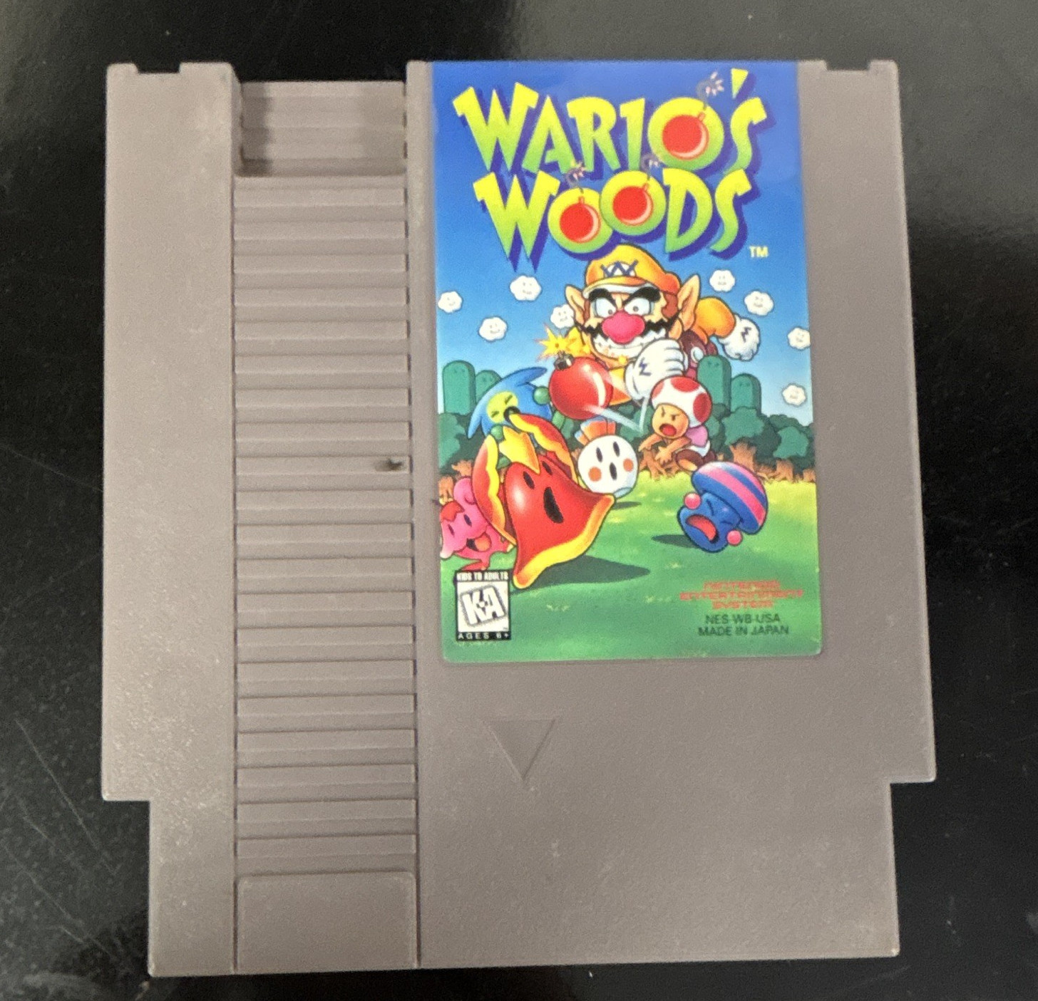 Nintendo Wario’s Woods NES Game Cartridge – Wario Series, KA (Kids to Adults)