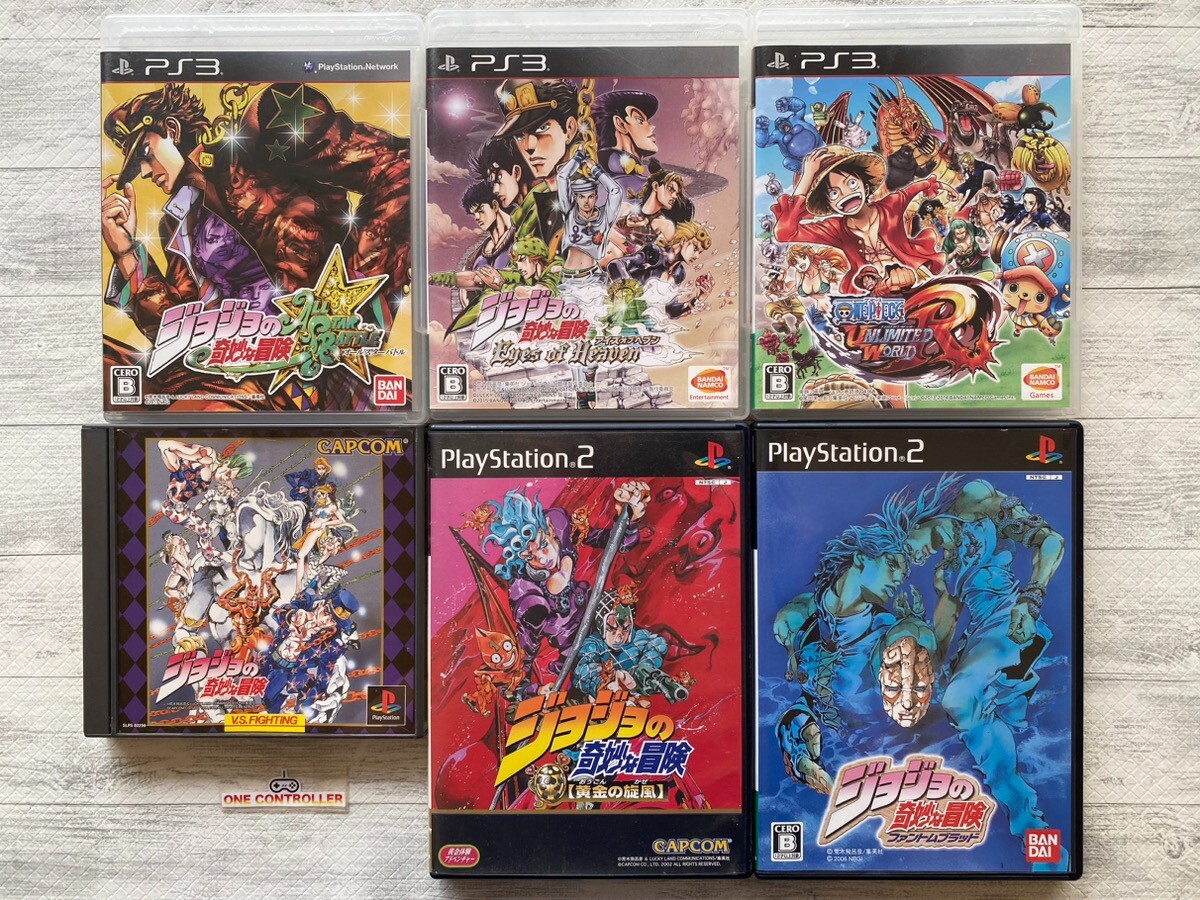 SONY PS 1 2 3 JoJo’s Bizarre Adventure series & One Piece Unlimited World set