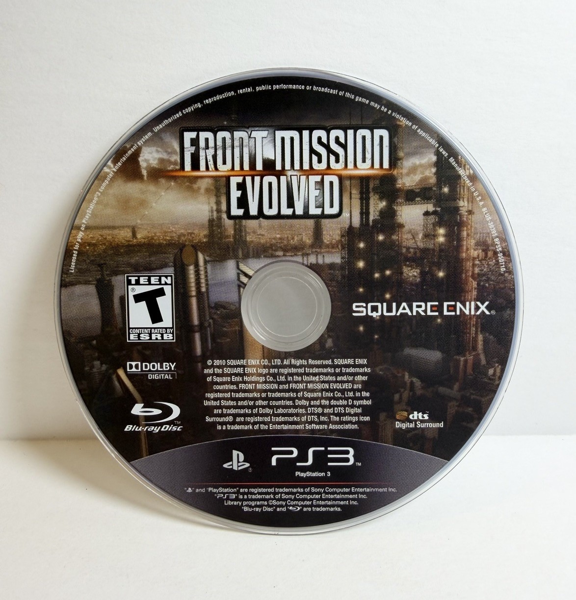 Front Mission Evolved (Sony PlayStation 3, 2010) PS3 – Disc Only – Tested