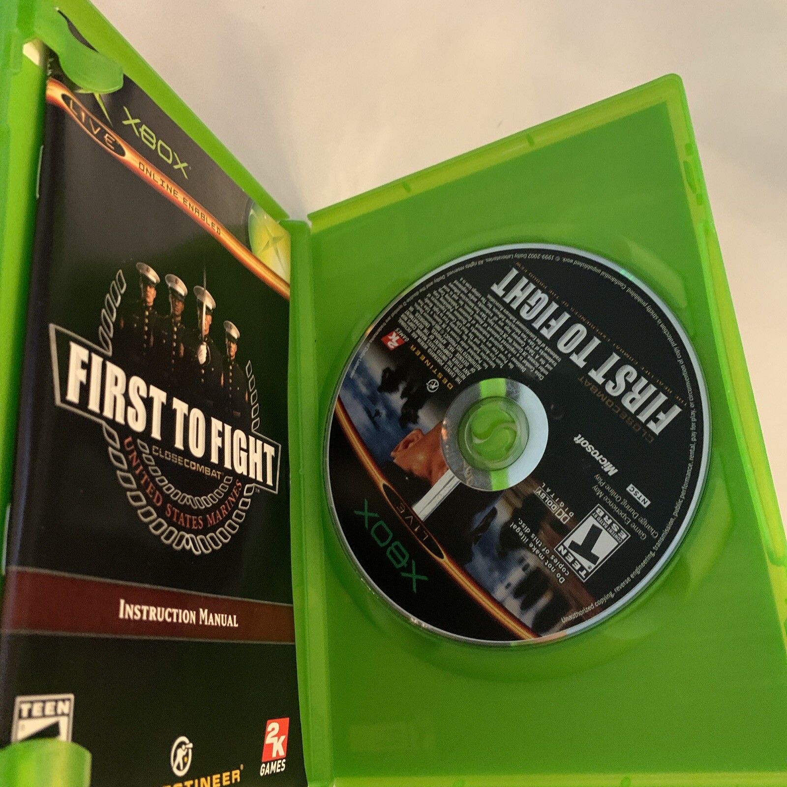 Close Combat: First to Fight (Microsoft Xbox, 2005) Complete Tested Working