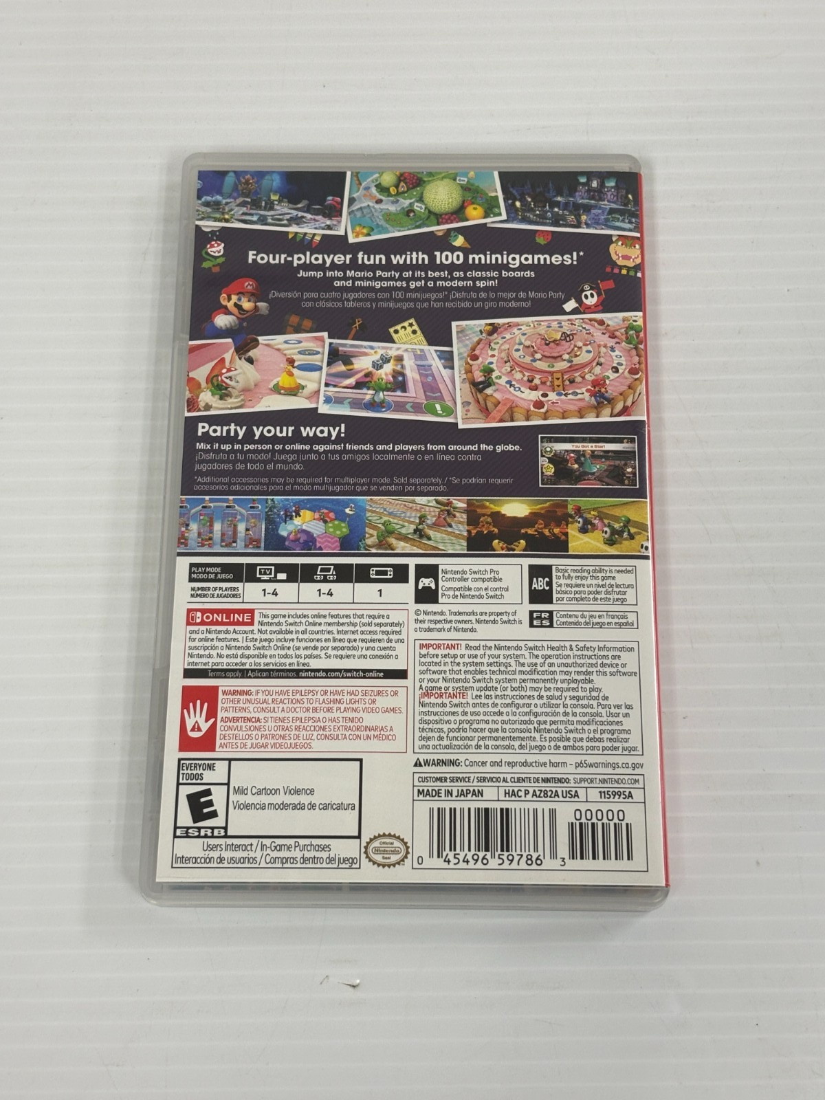 MARIO PARTY SUPERSTARS NINTENDO SWITCH VIDEO GAME COMPLETE TESTED