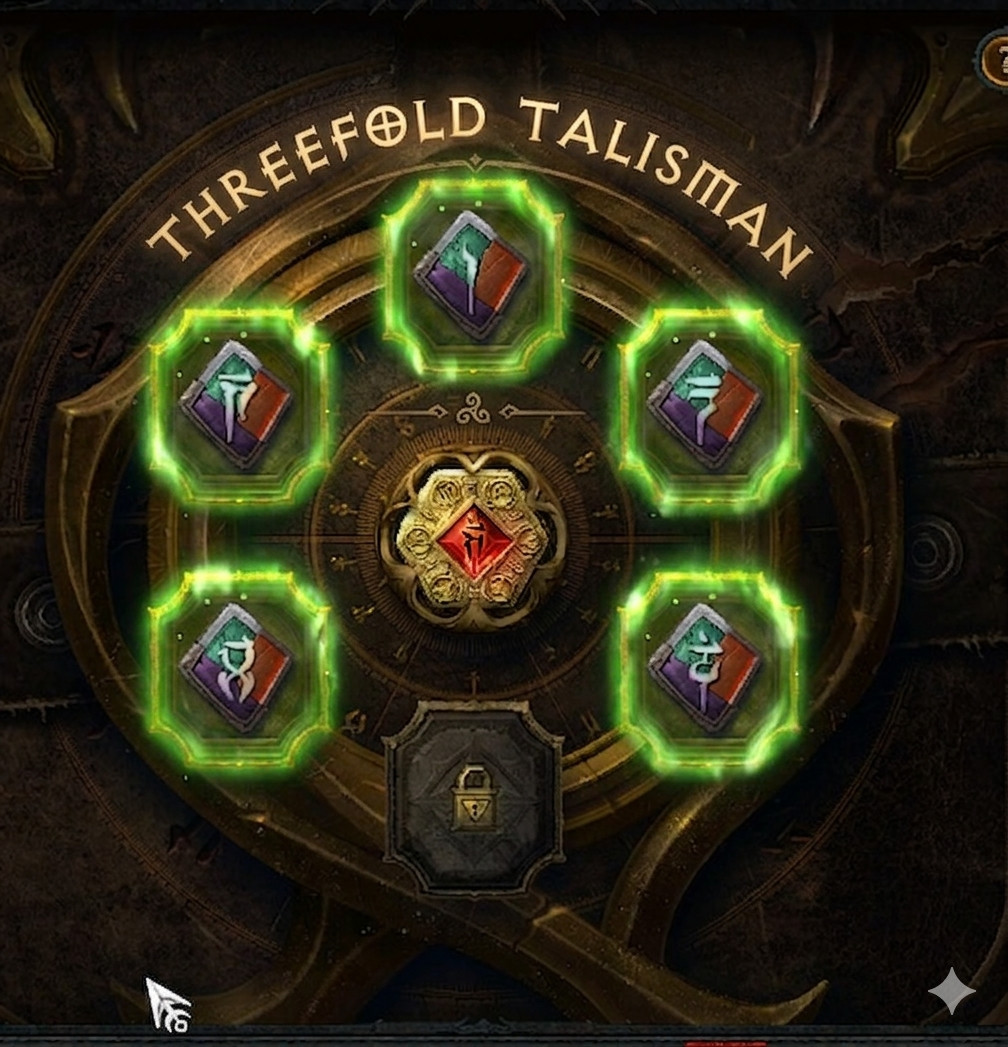 DIABLO 4🎃SEASON 13💥ALL TALISMAN CHARM SET x5 PCS ALL CLASS