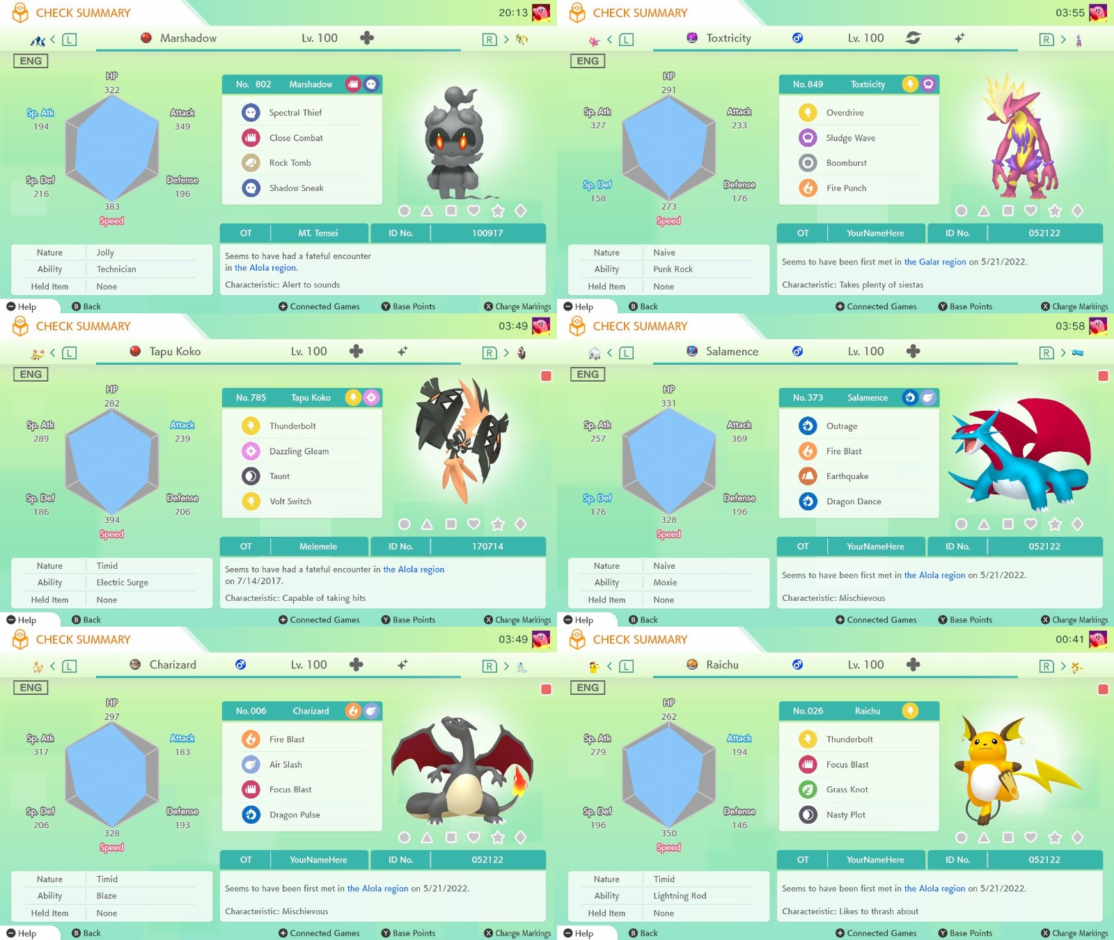 Pokemon Home All 1025 Living Dex Livedex Complete National Shiny Ultimate