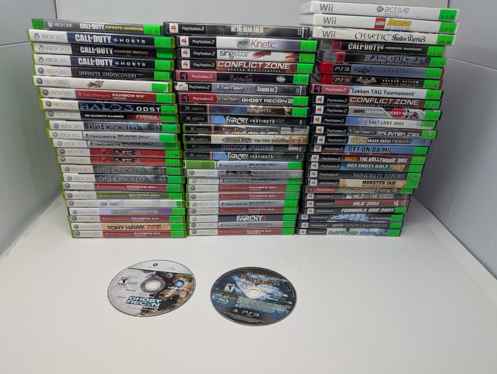 Lot of 70 Microsoft Xbox 360, PlayStation 2 PS2, Wii Games – Various Condition