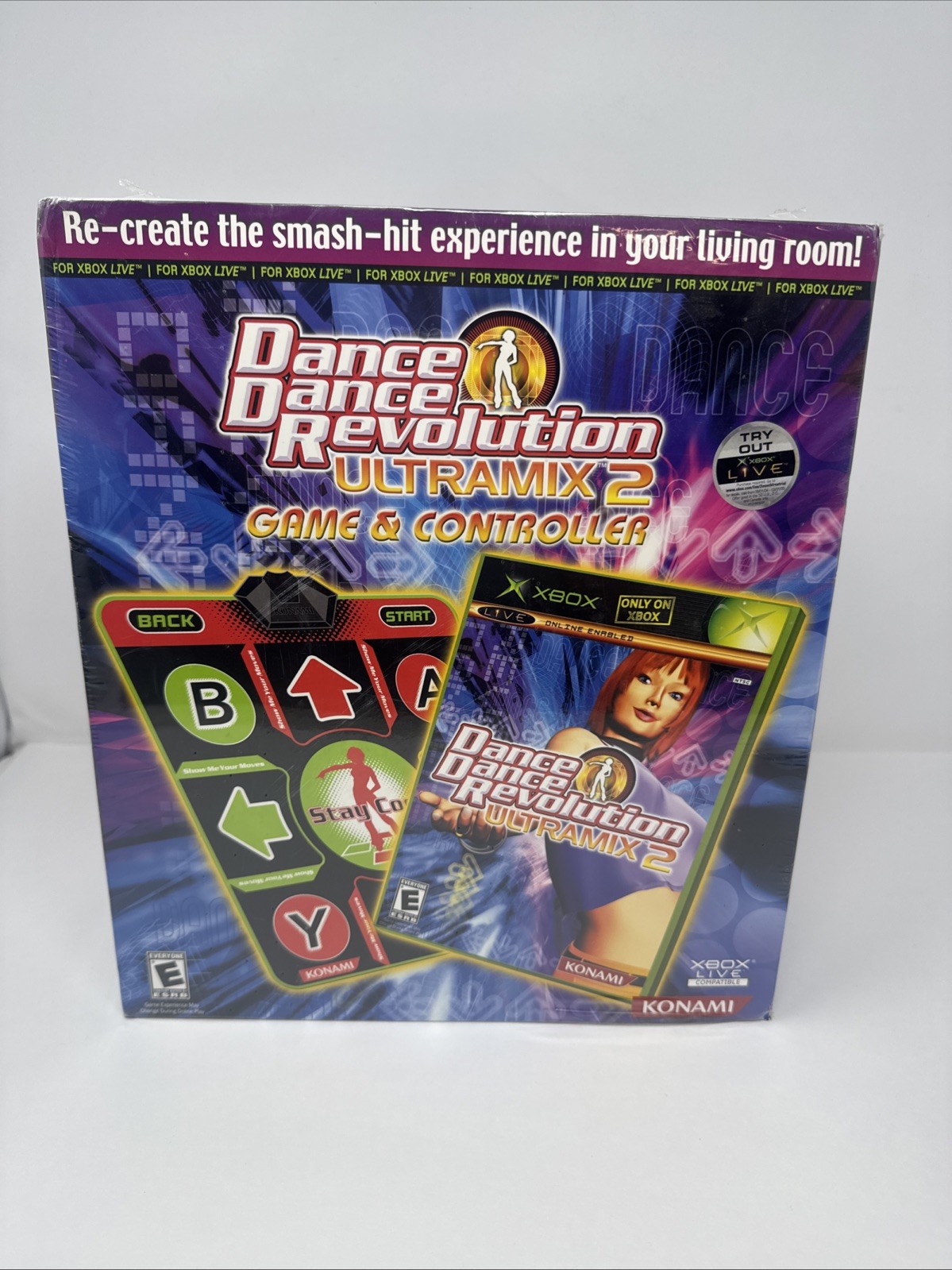 Dance Dance Revolution Ultramix 2 Bundle Dancepad (Microsoft Xbox, 2004) NEW